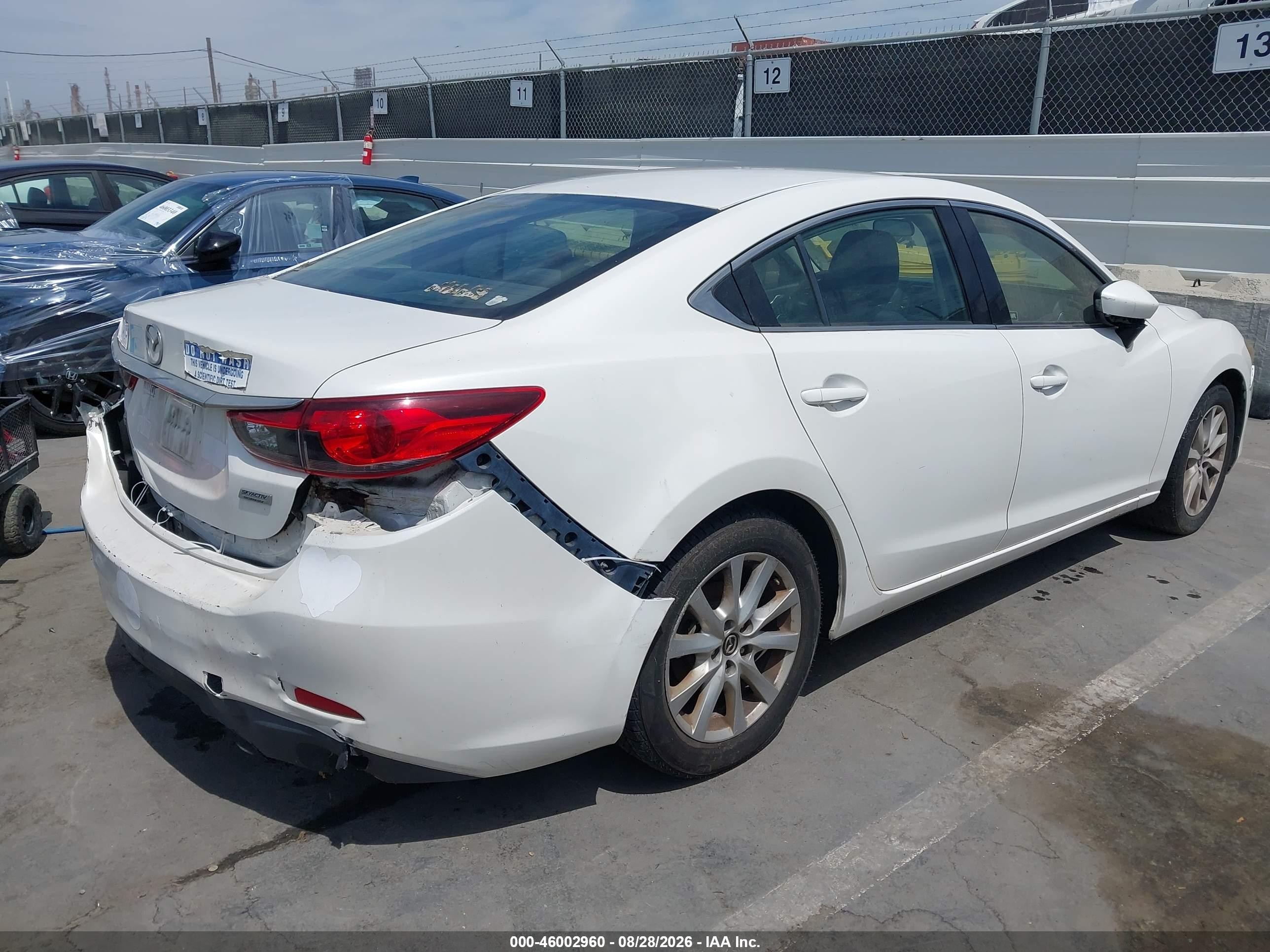 2015 Mazda Mazda6 I Sport White vin: JM1GJ1U6XF1176749
