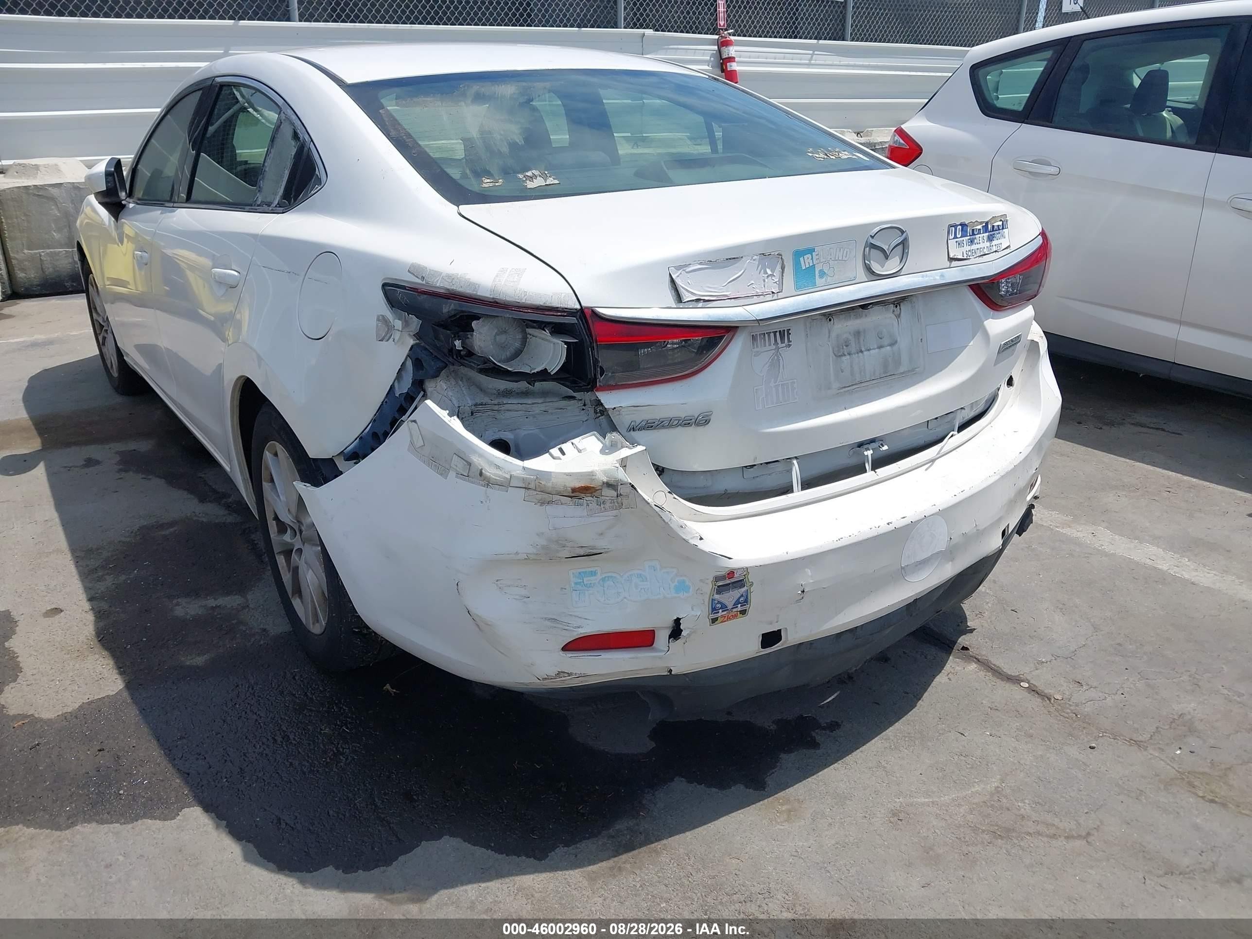 2015 Mazda Mazda6 I Sport White vin: JM1GJ1U6XF1176749