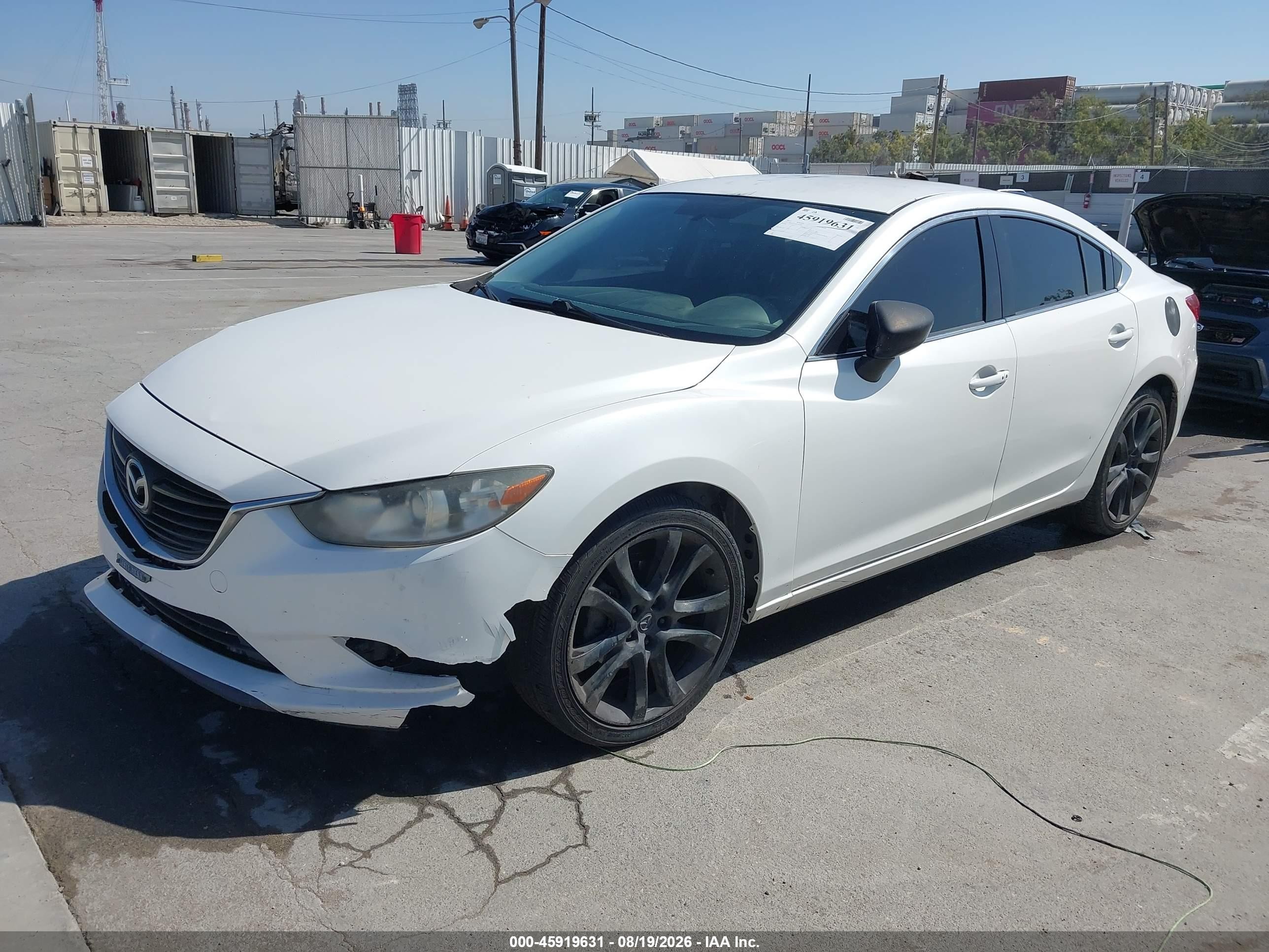2015 Mazda Mazda6 I Touring White vin: JM1GJ1V50F1195803