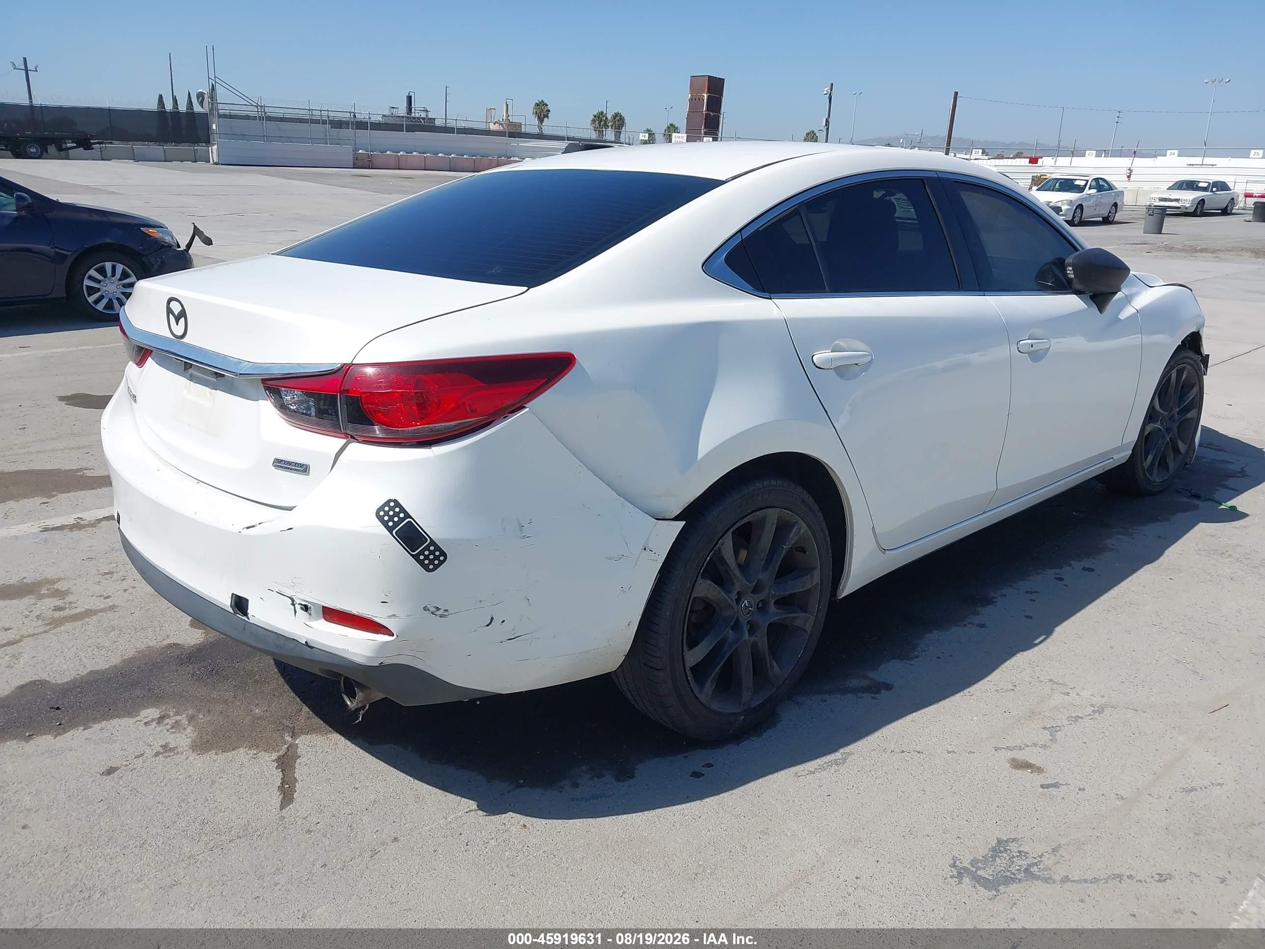 2015 Mazda Mazda6 I Touring White vin: JM1GJ1V50F1195803