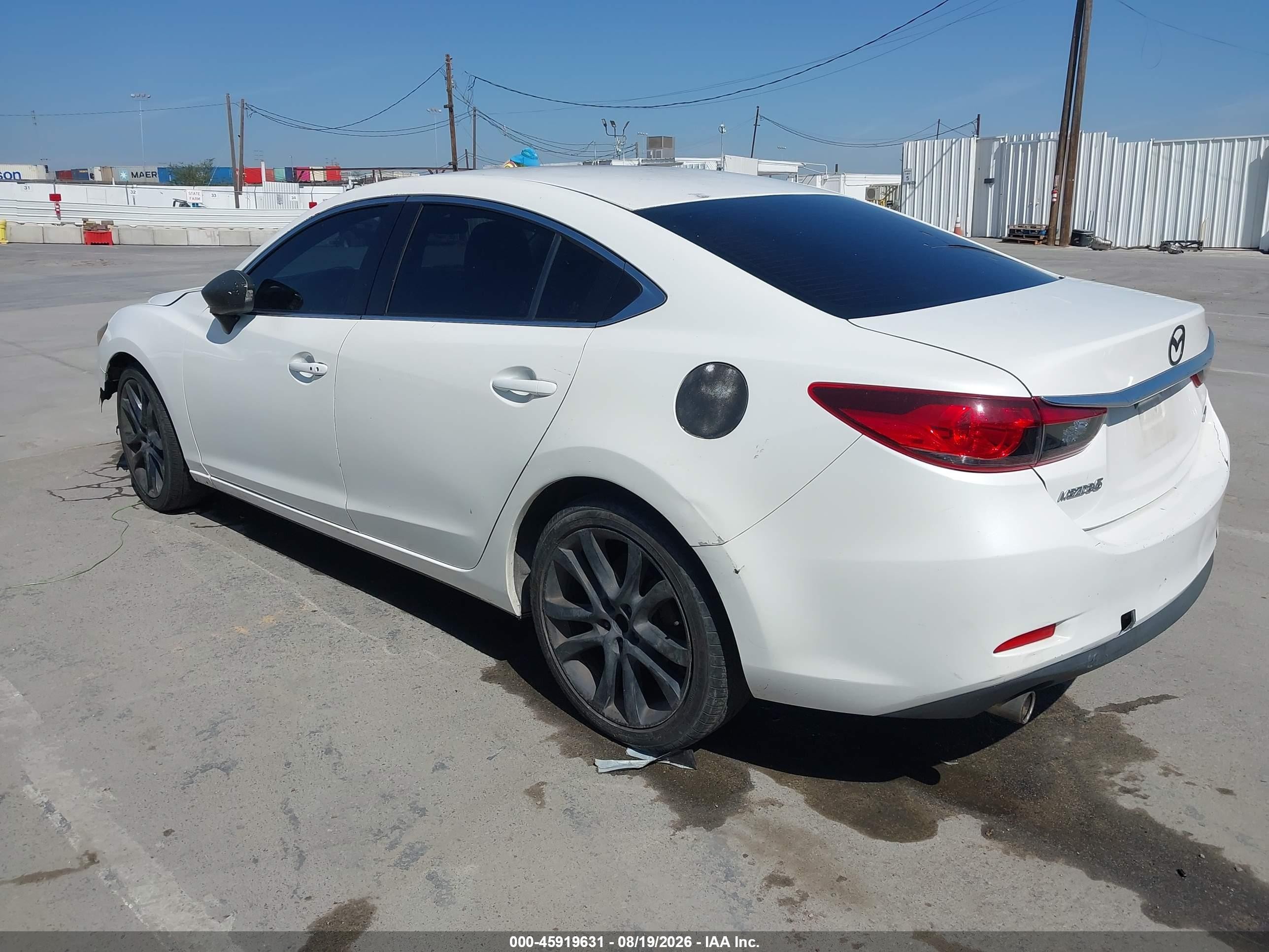 2015 Mazda Mazda6 I Touring White vin: JM1GJ1V50F1195803