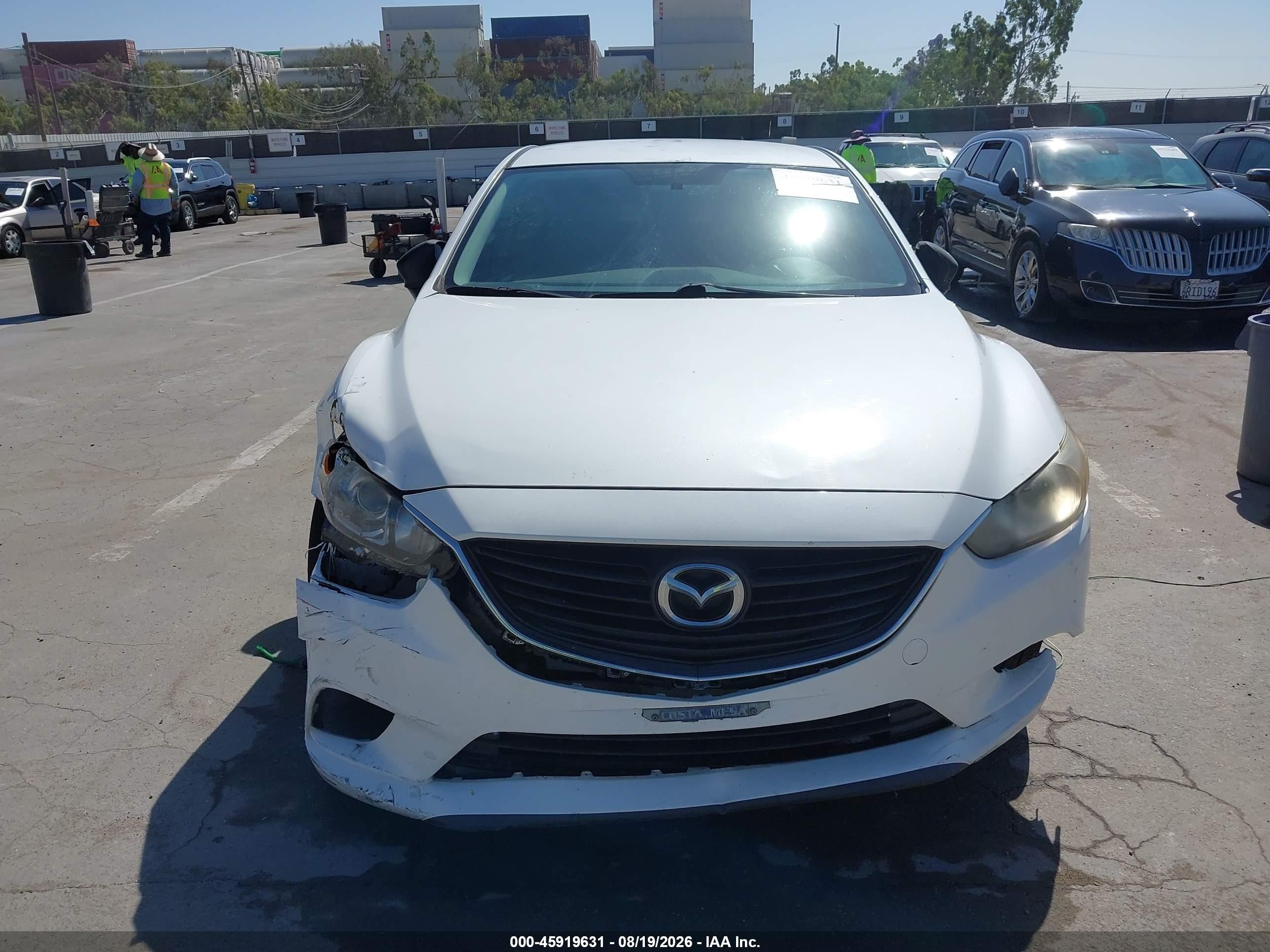 2015 Mazda Mazda6 I Touring White vin: JM1GJ1V50F1195803