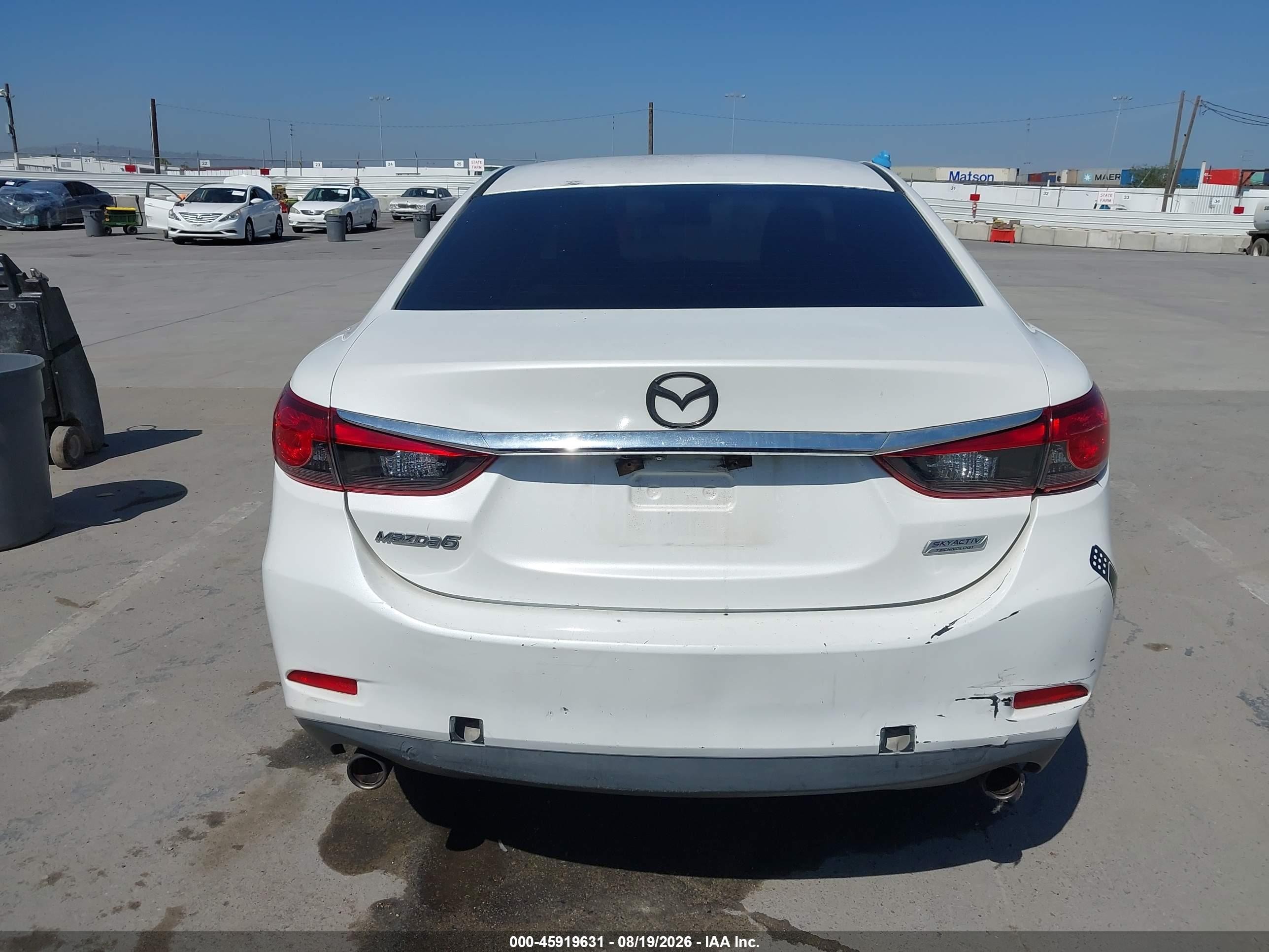 2015 Mazda Mazda6 I Touring White vin: JM1GJ1V50F1195803