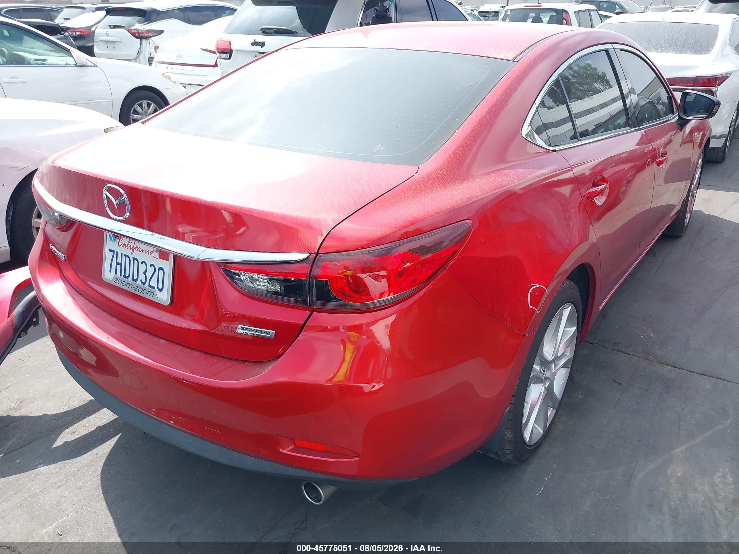2015 Mazda Mazda6 I Touring Red vin: JM1GJ1V50F1209716