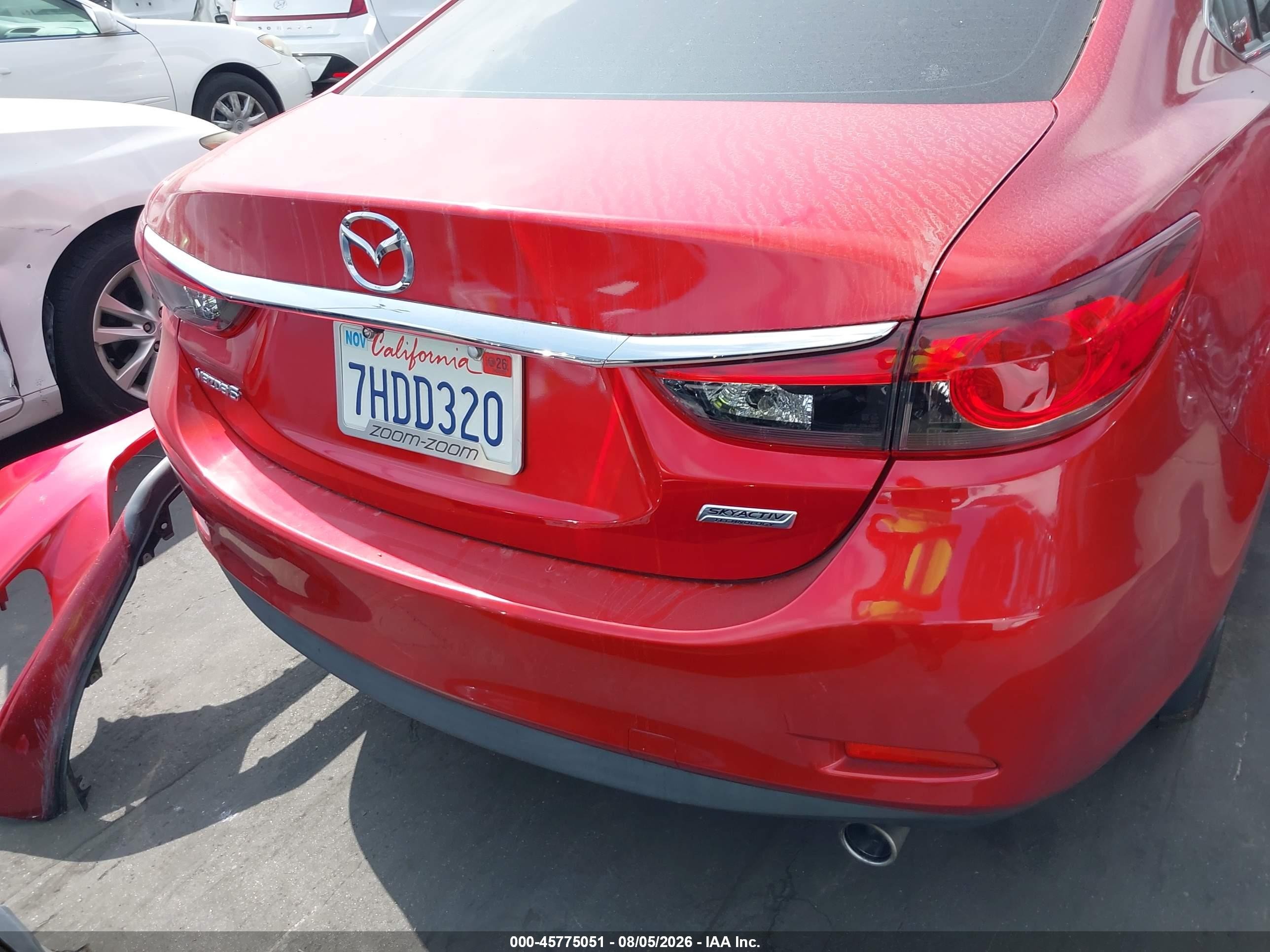 2015 Mazda Mazda6 I Touring Red vin: JM1GJ1V50F1209716