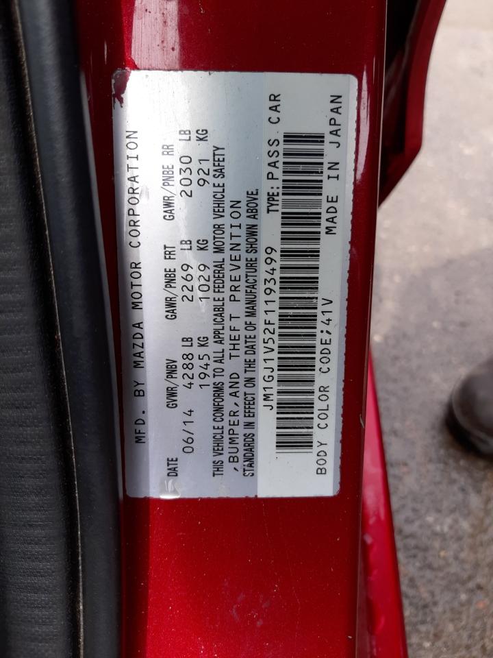 2015 Mazda Mazda 6 Red vin: JM1GJ1V52F1193499