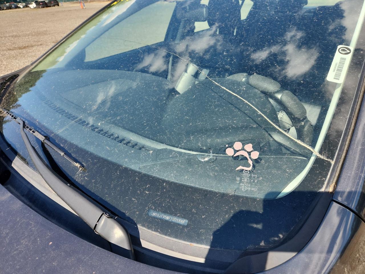 2015 Mazda 6 Touring Gray vin: JM1GJ1V52F1201844 Damage: Windshield, Cracked, > 12 Inches
