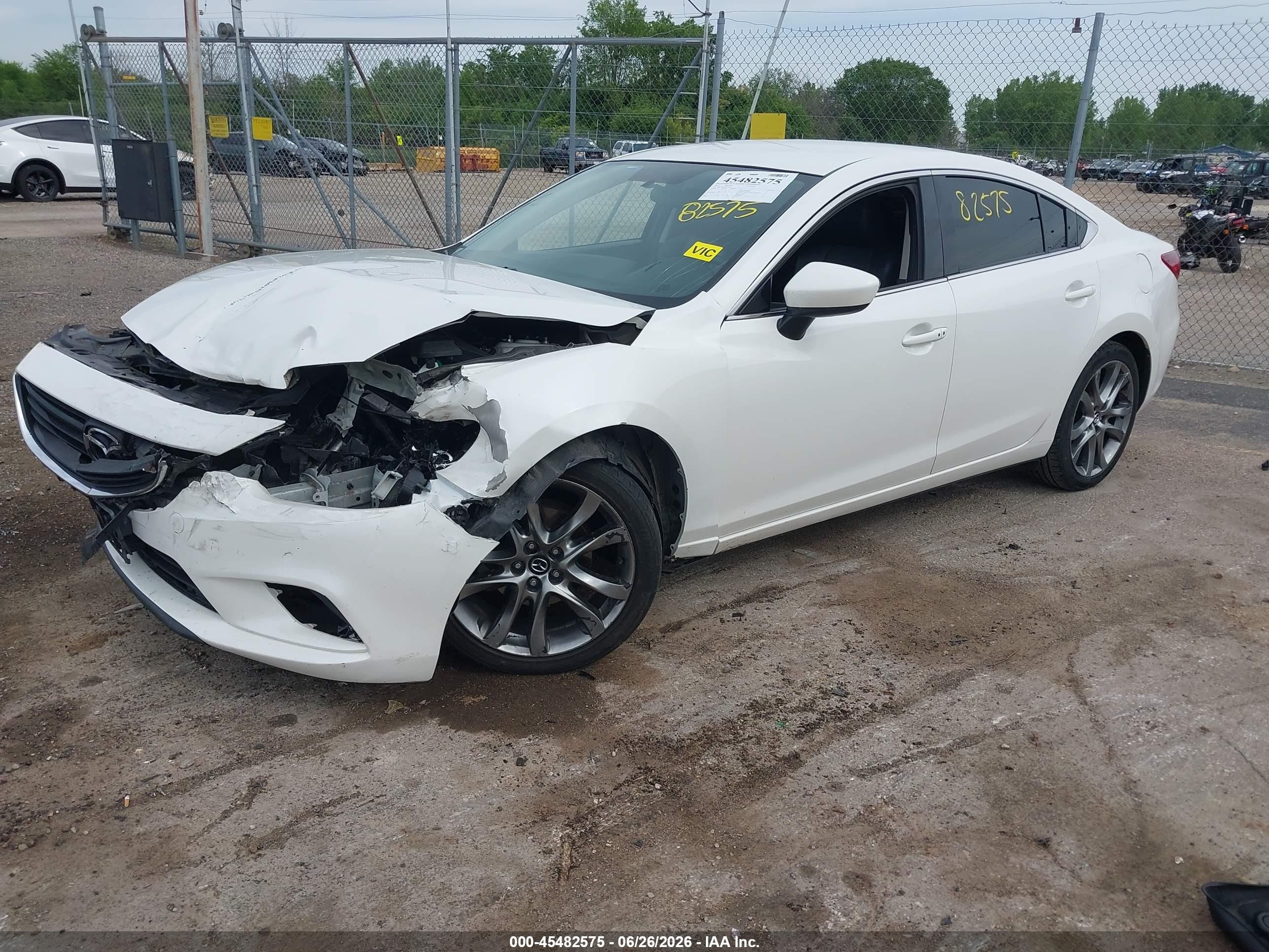 2015 Mazda Mazda6 I Touring White vin: JM1GJ1V53F1215526