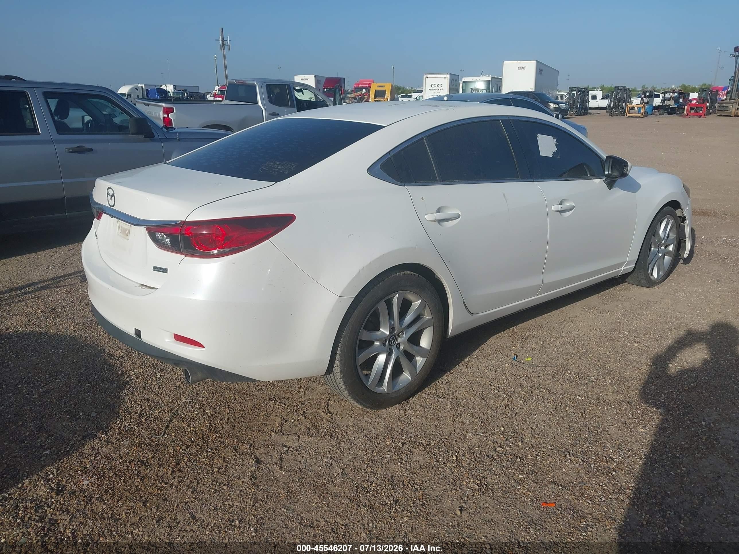 2015 Mazda Mazda6 I Touring White vin: JM1GJ1V54F1198817