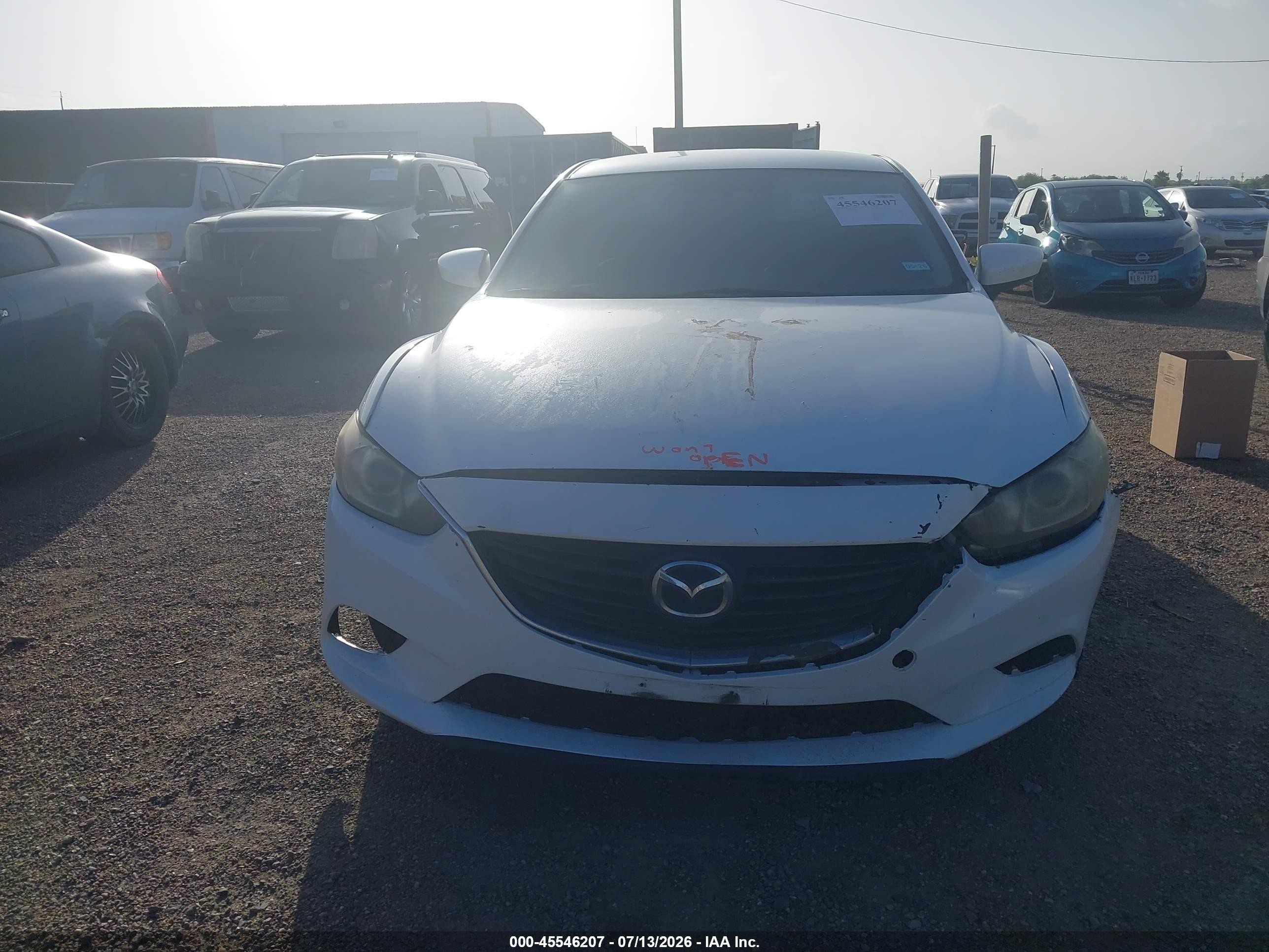 2015 Mazda Mazda6 I Touring White vin: JM1GJ1V54F1198817