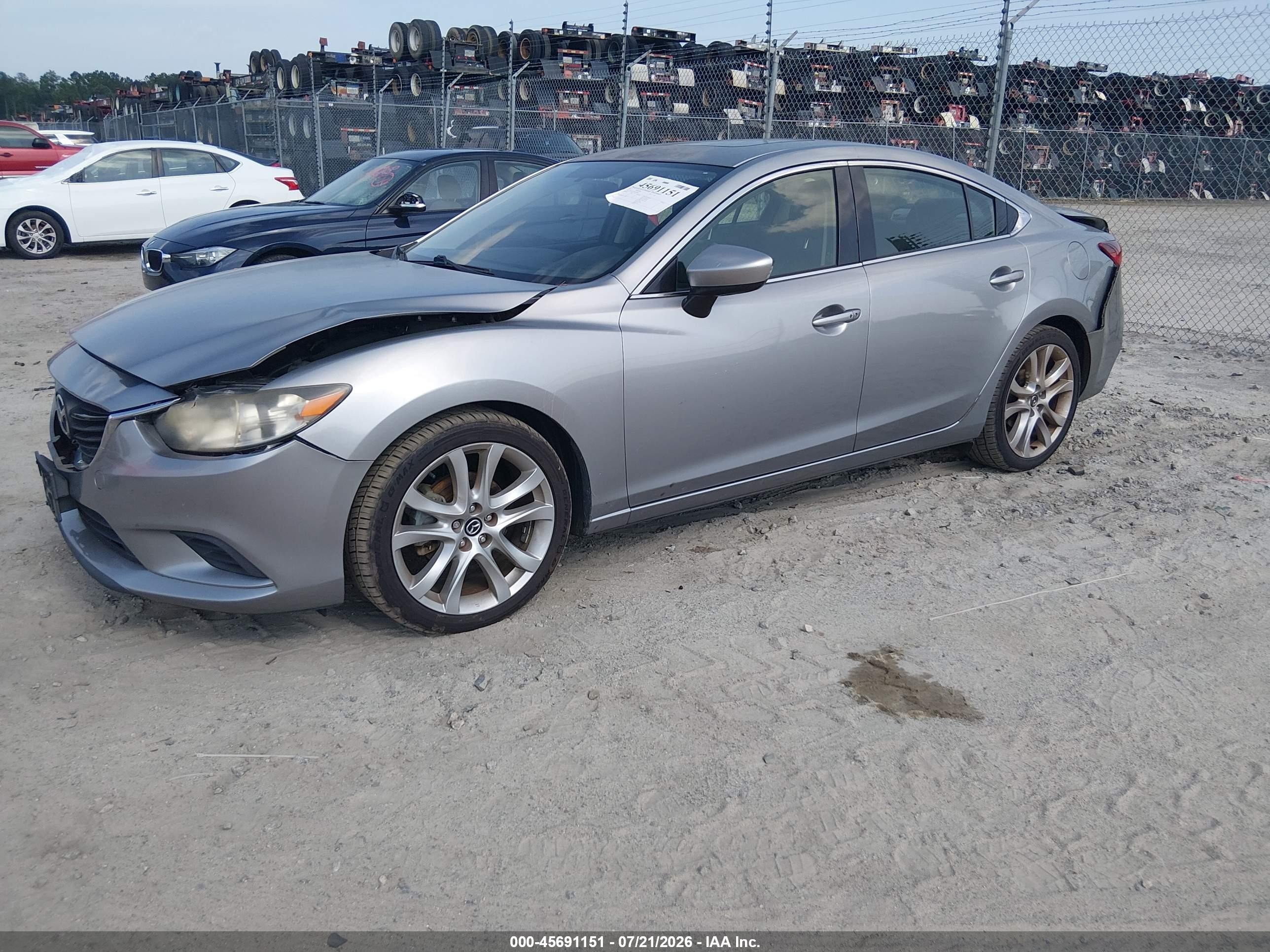 2015 Mazda Mazda6 I Touring Silver vin: JM1GJ1V54F1199692