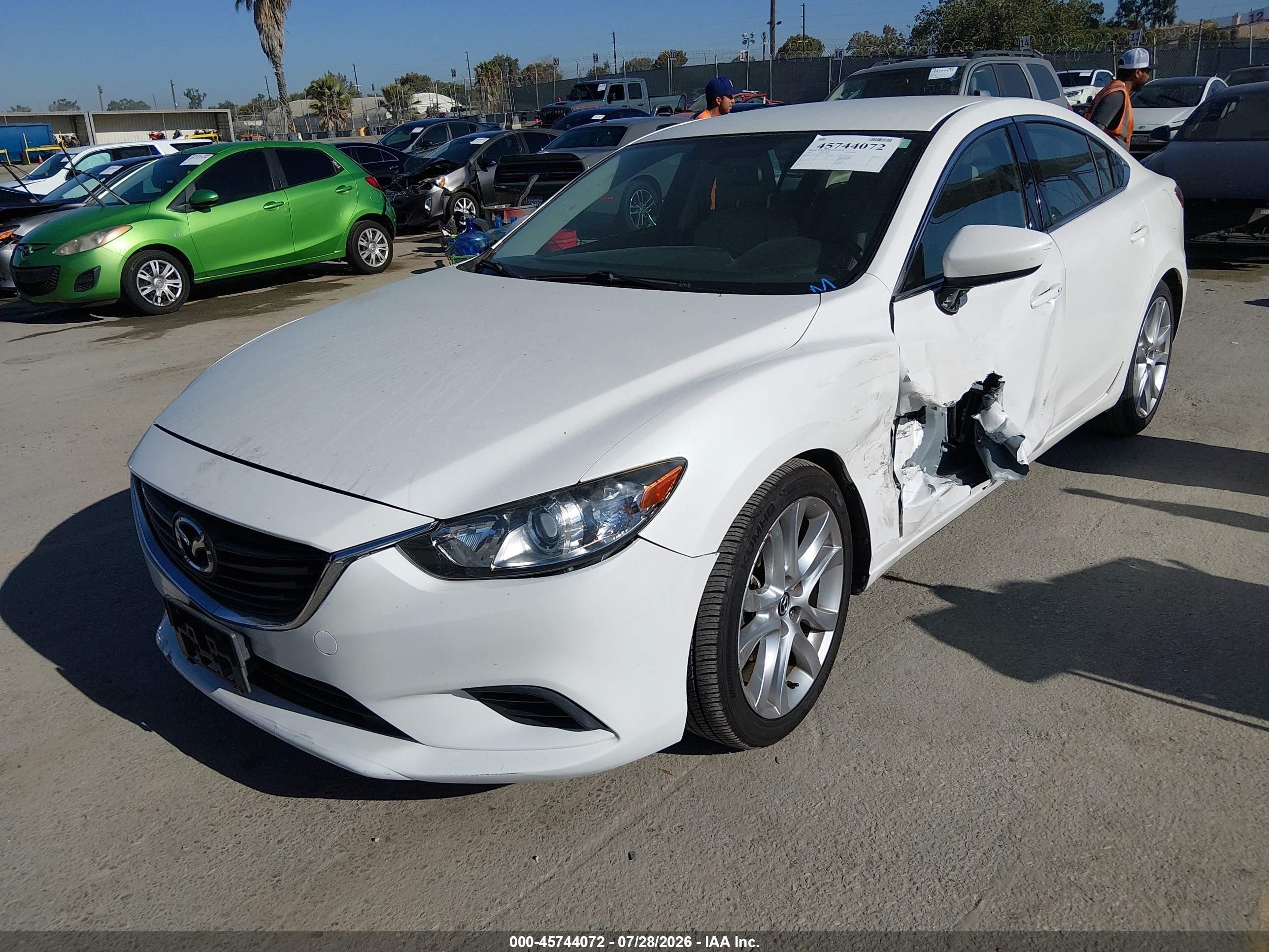 2015 Mazda Mazda6 I Touring White vin: JM1GJ1V54F1211422