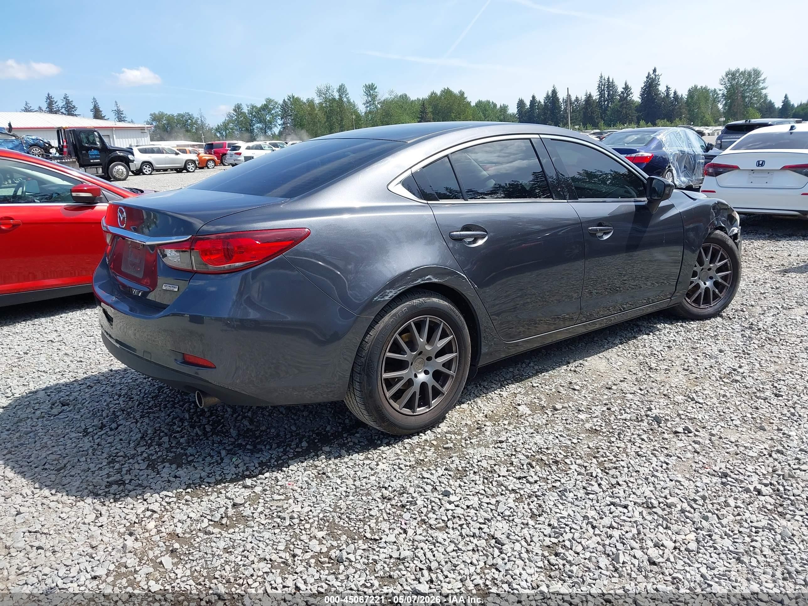 2015 Mazda Mazda6 I Touring Gray vin: JM1GJ1V57F1199072