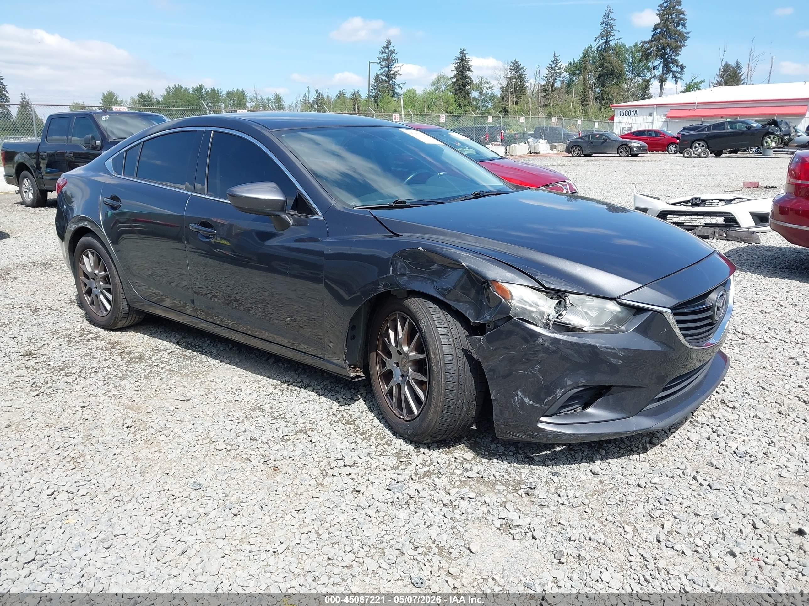 2015 Mazda Mazda6 I Touring Gray vin: JM1GJ1V57F1199072