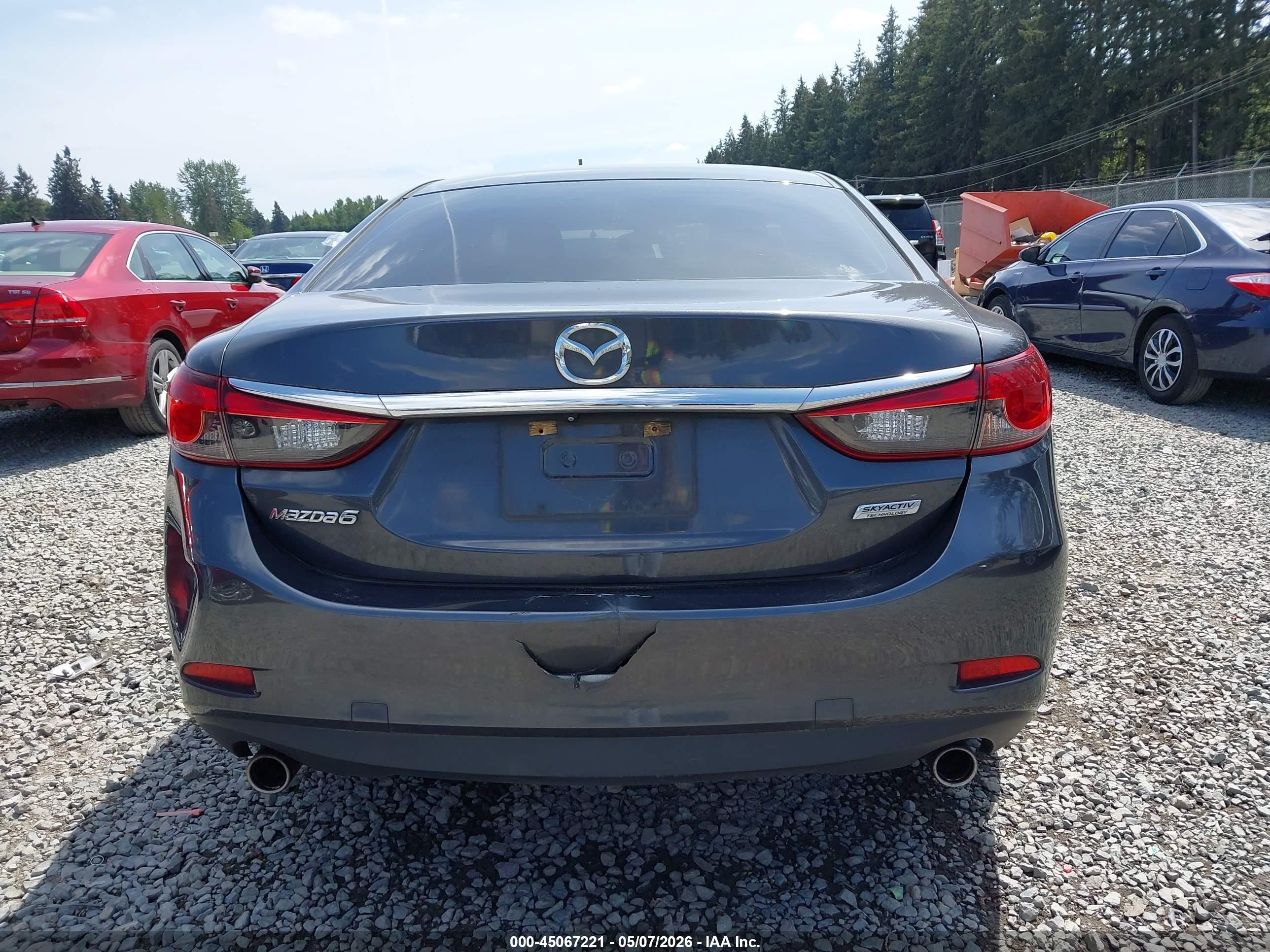 2015 Mazda Mazda6 I Touring Gray vin: JM1GJ1V57F1199072