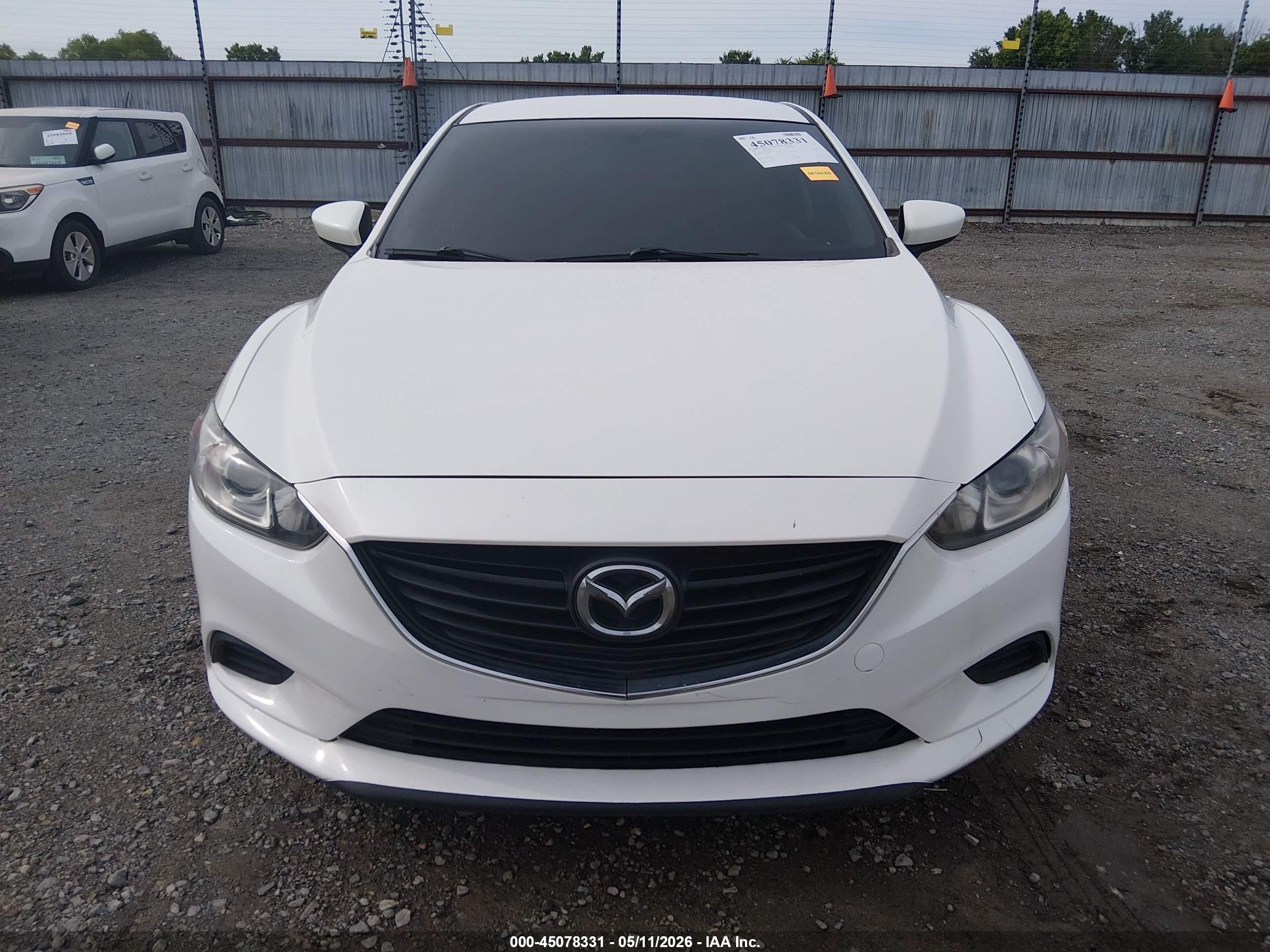 2015 Mazda Mazda6 I Touring White vin: JM1GJ1V59F1200318