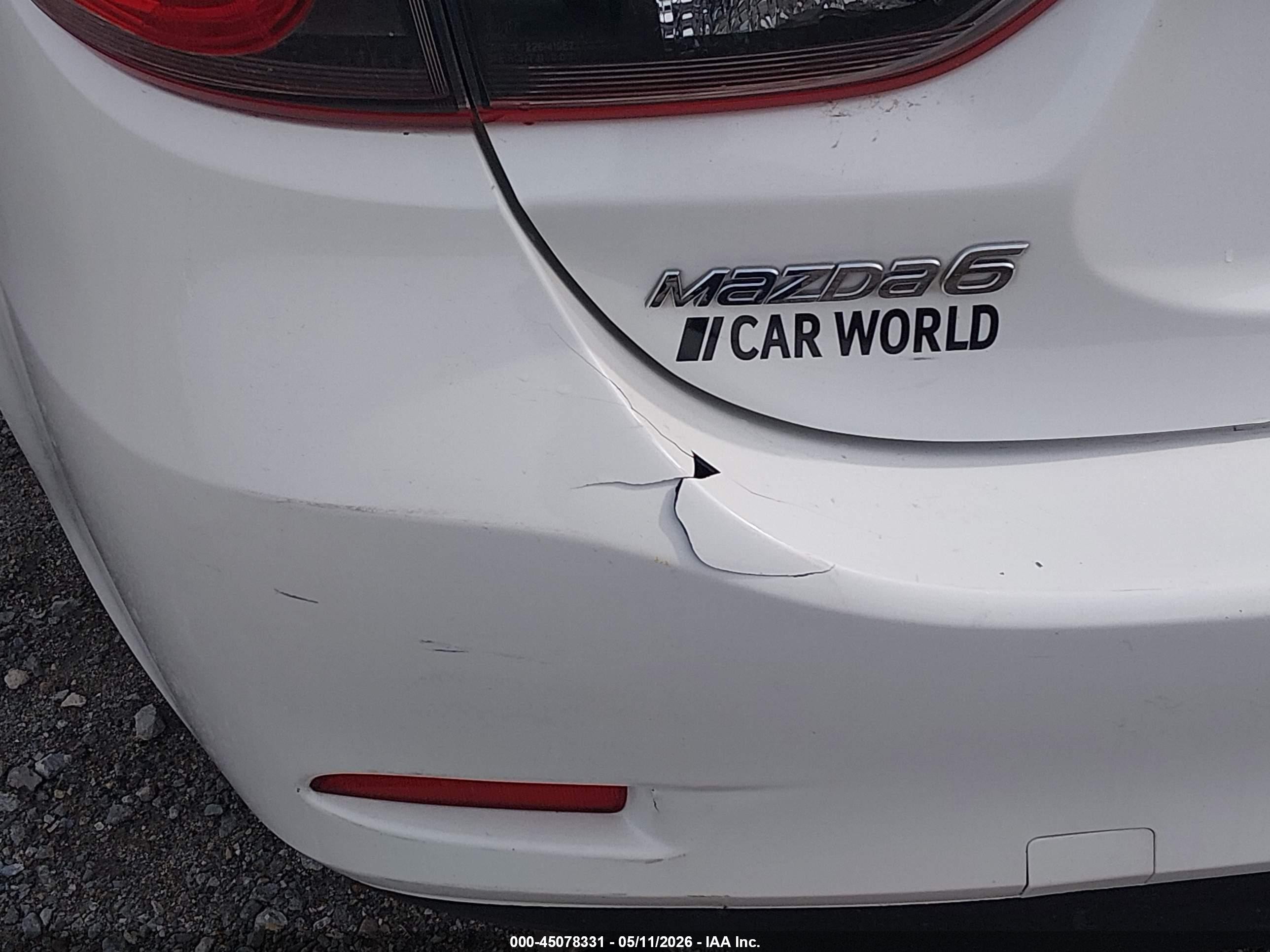 2015 Mazda Mazda6 I Touring White vin: JM1GJ1V59F1200318