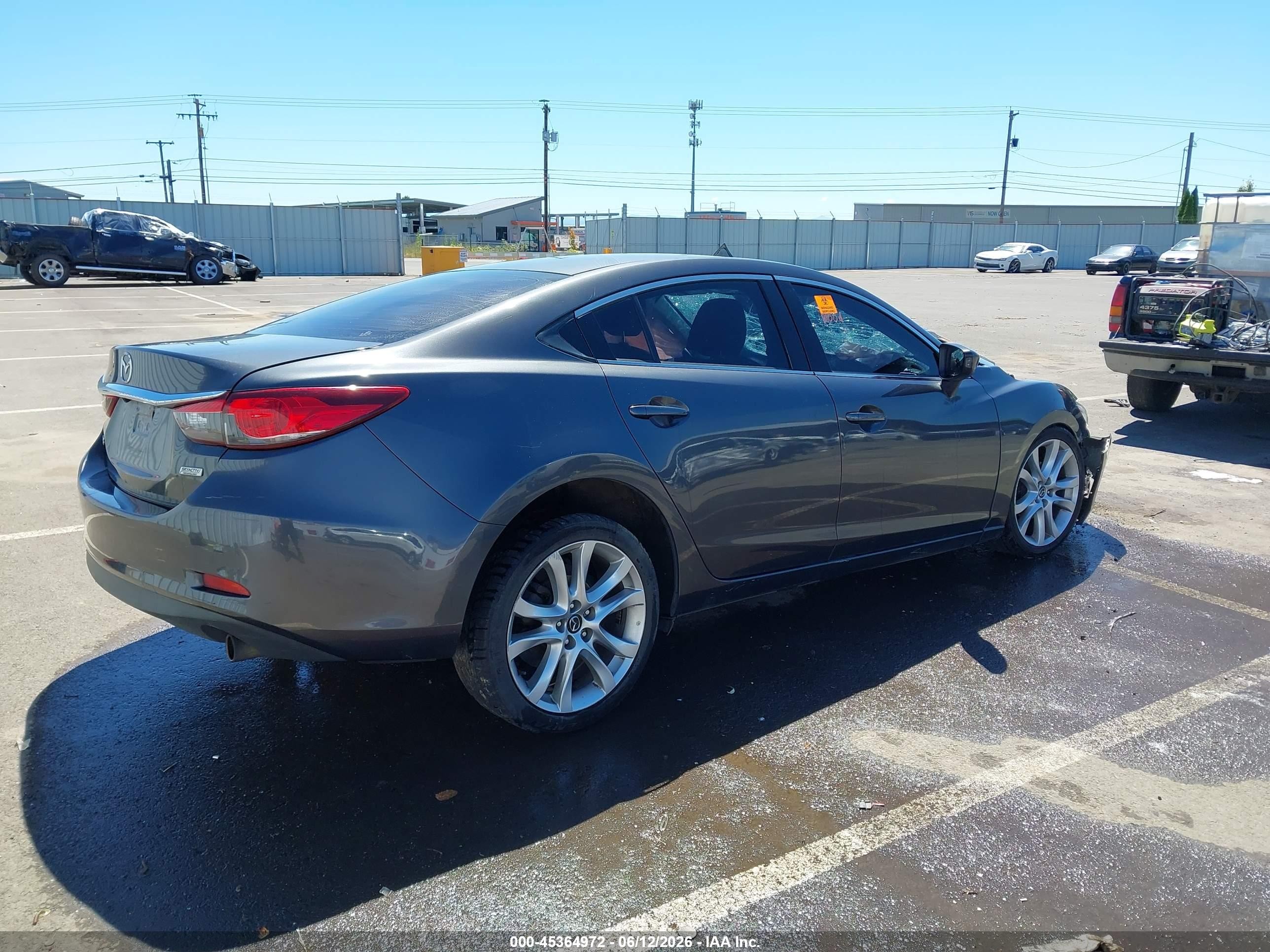 2014 Mazda Mazda6 I Touring Gray vin: JM1GJ1V5XE1103322