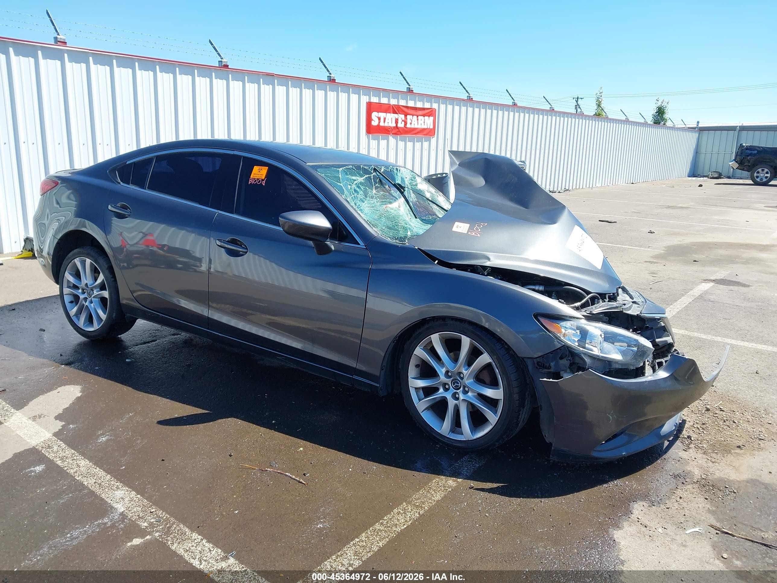 2014 Mazda Mazda6 I Touring Gray vin: JM1GJ1V5XE1103322