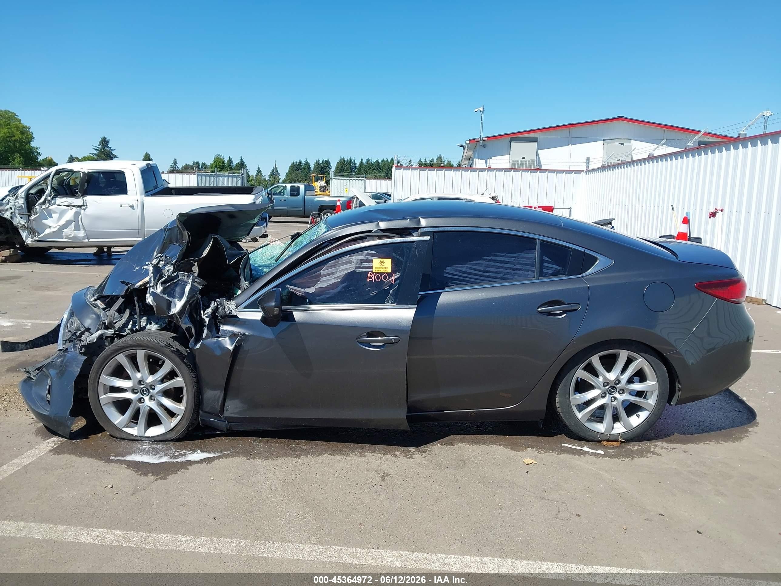 2014 Mazda Mazda6 I Touring Gray vin: JM1GJ1V5XE1103322