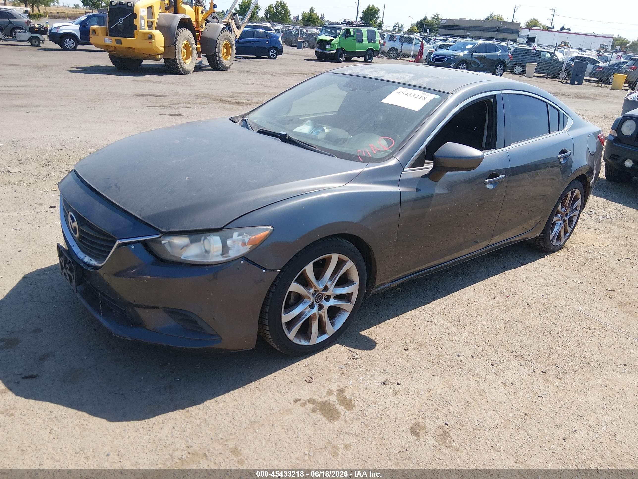 2015 Mazda Mazda6 I Touring Gray vin: JM1GJ1V5XF1186607