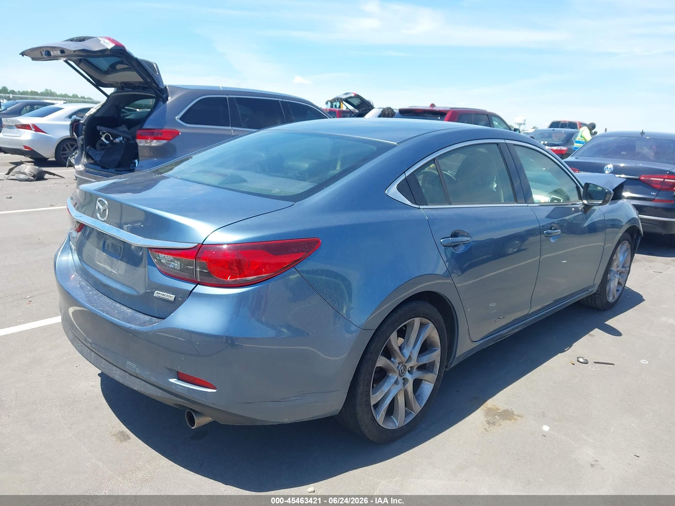 2015 Mazda Mazda6 I Touring Light Blue vin: JM1GJ1V5XF1211912
