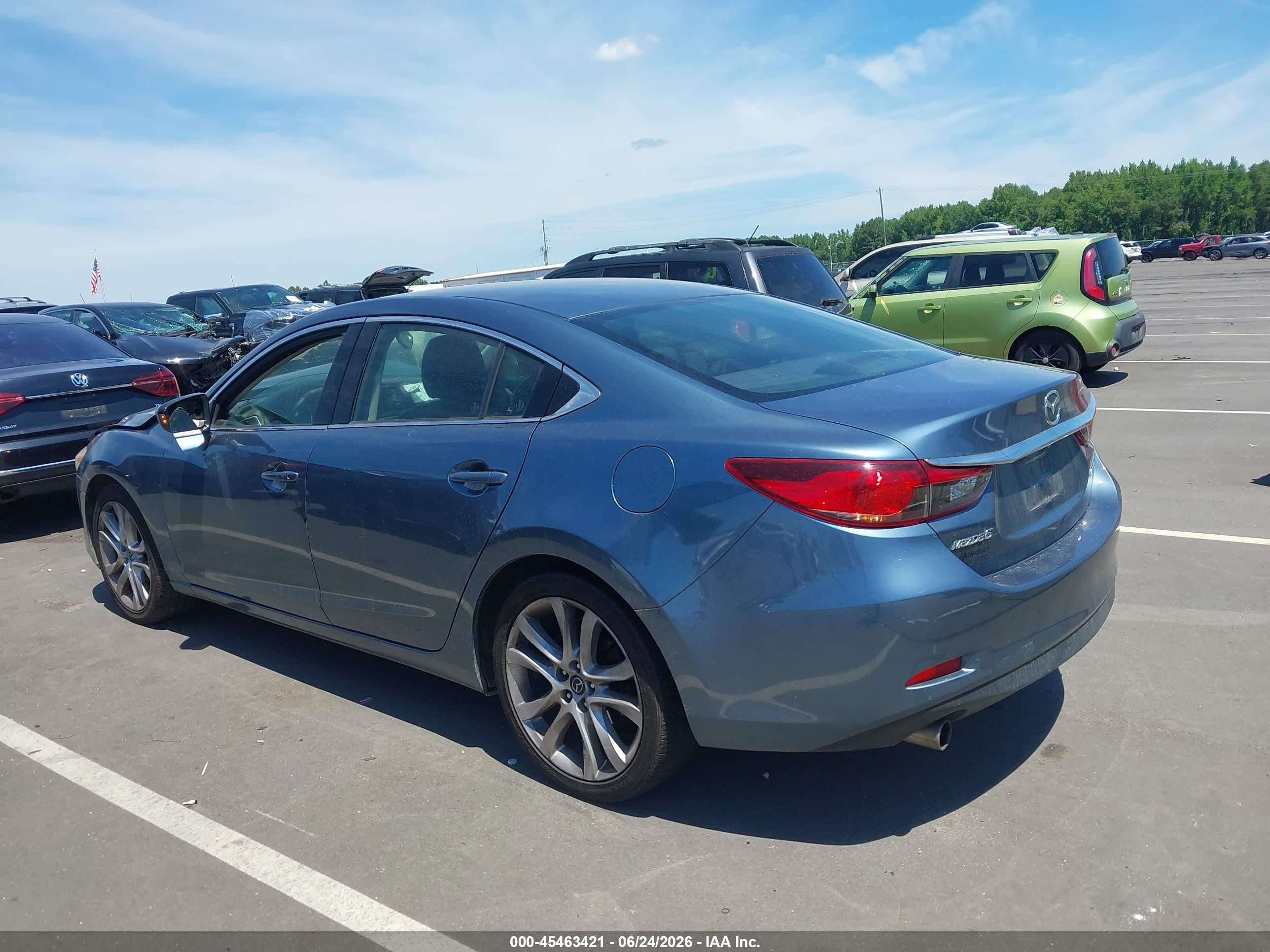 2015 Mazda Mazda6 I Touring Light Blue vin: JM1GJ1V5XF1211912