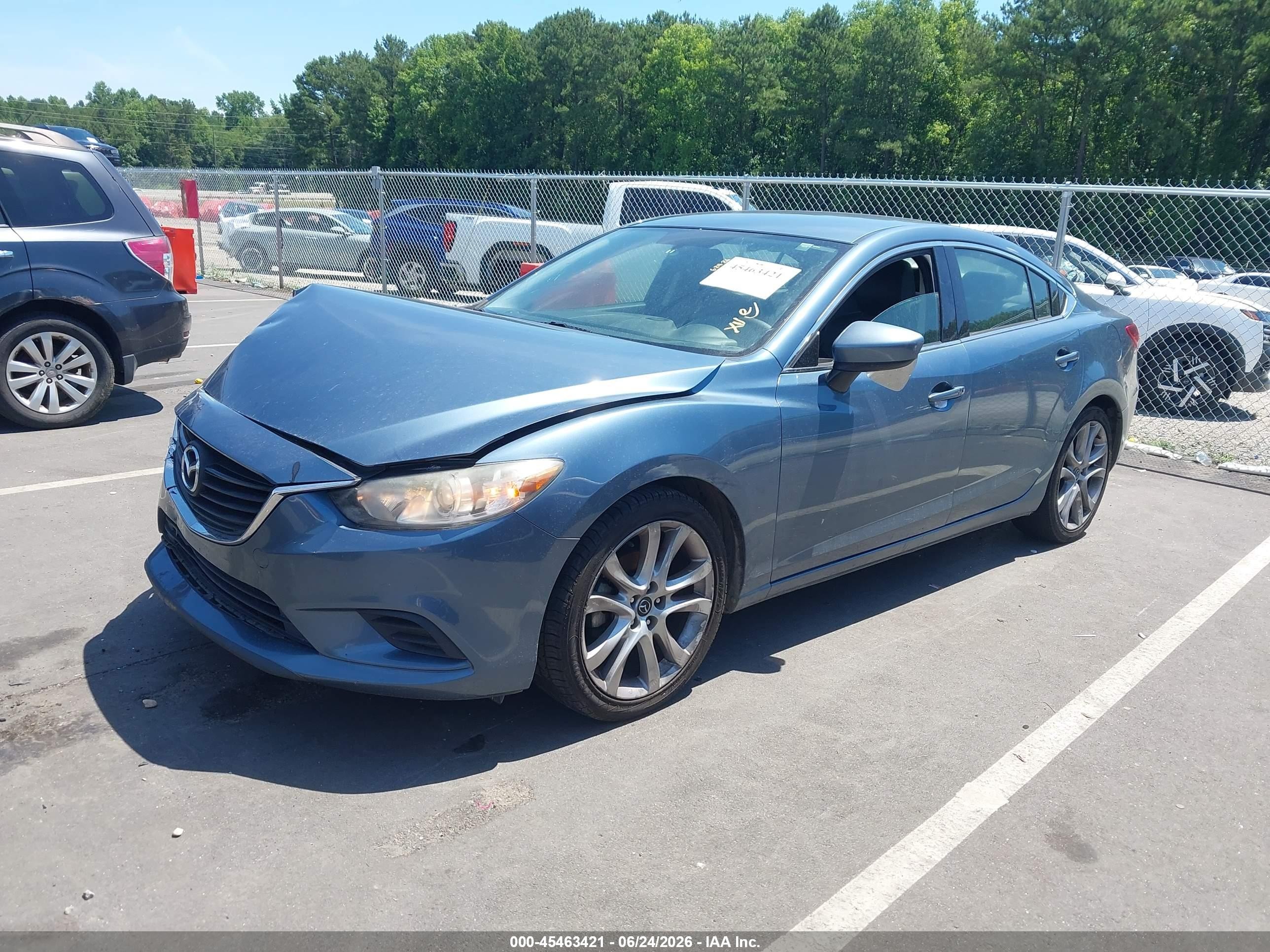 2015 Mazda Mazda6 I Touring Light Blue vin: JM1GJ1V5XF1211912