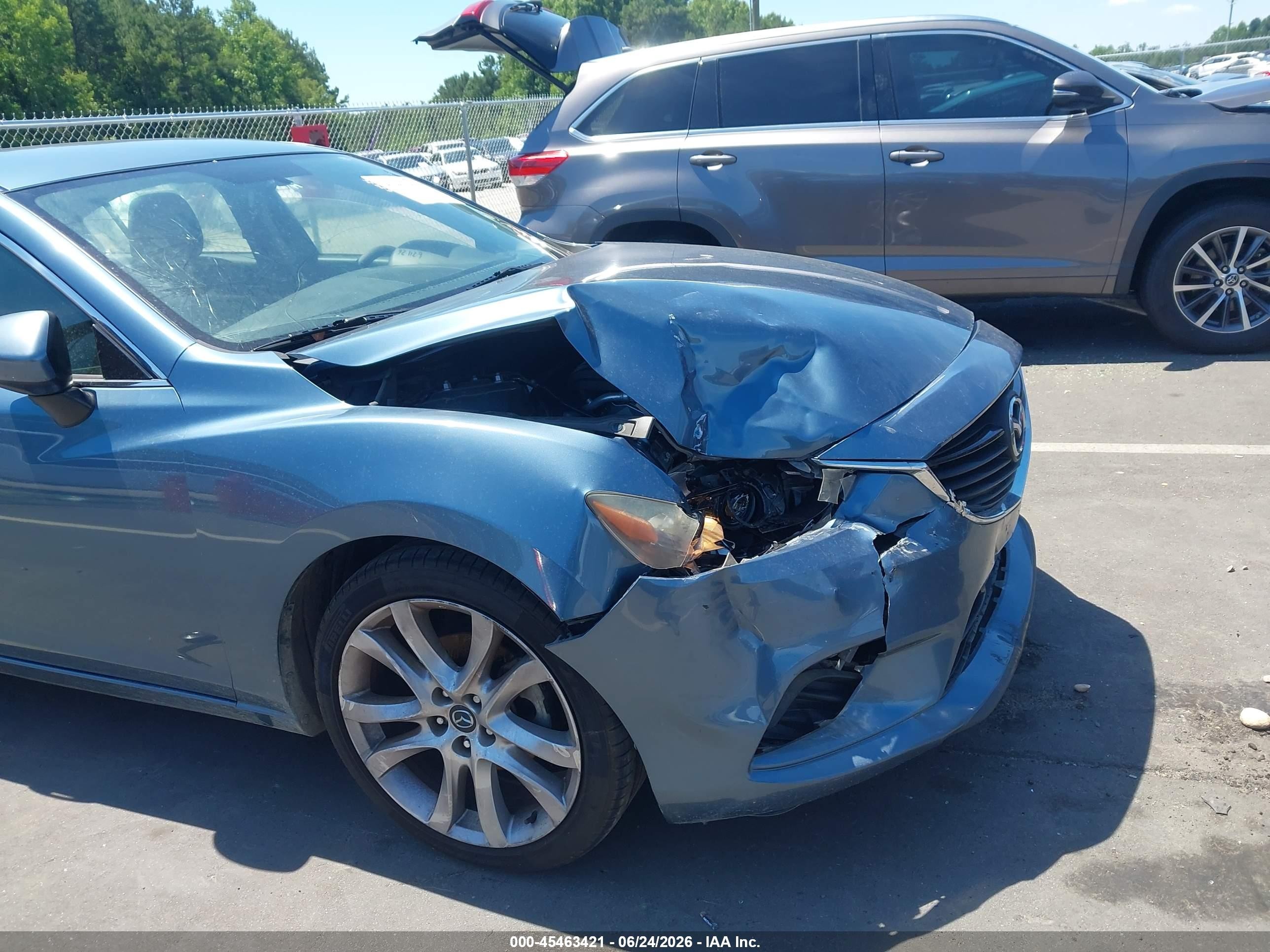 2015 Mazda Mazda6 I Touring Light Blue vin: JM1GJ1V5XF1211912