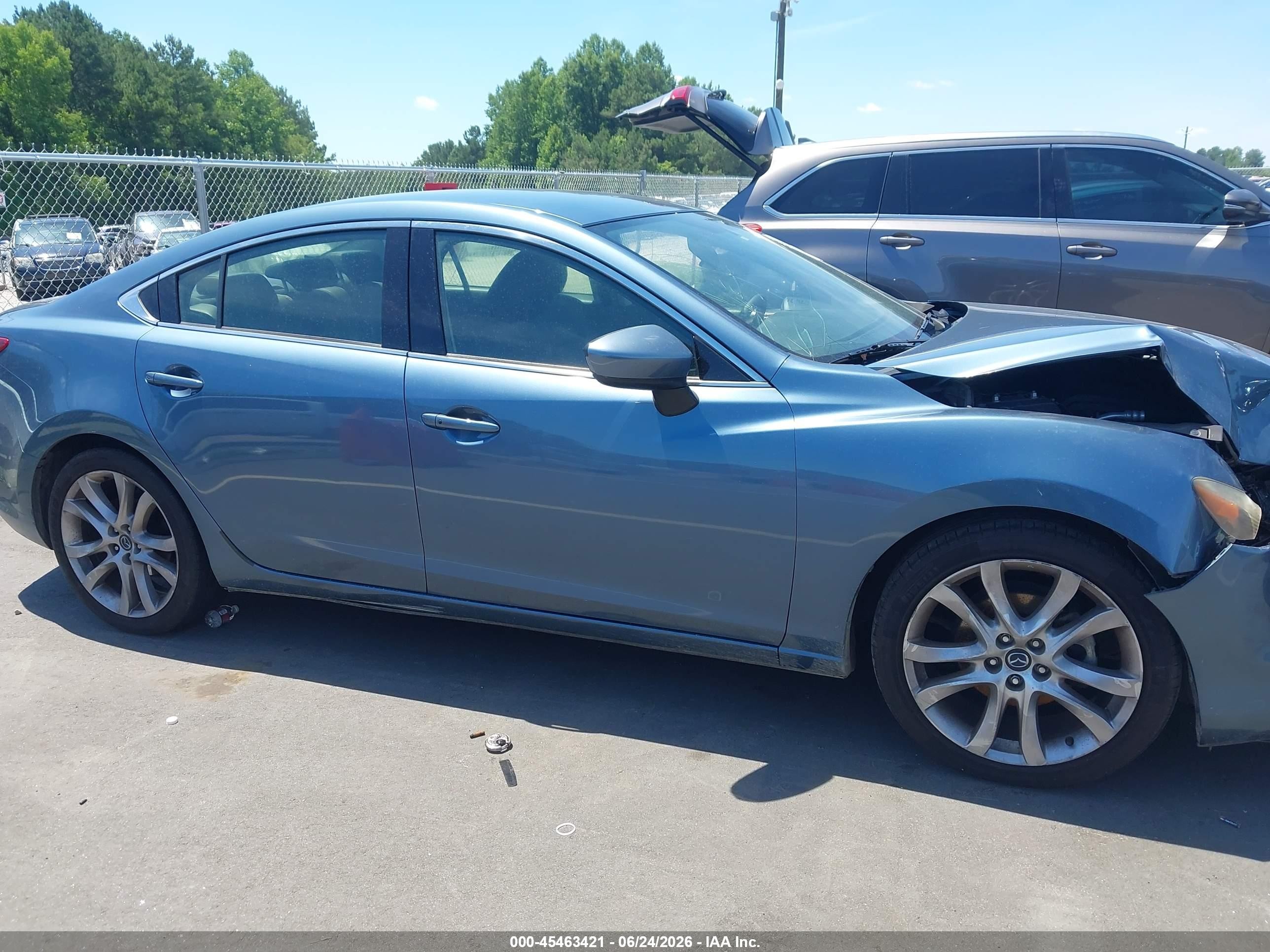 2015 Mazda Mazda6 I Touring Light Blue vin: JM1GJ1V5XF1211912