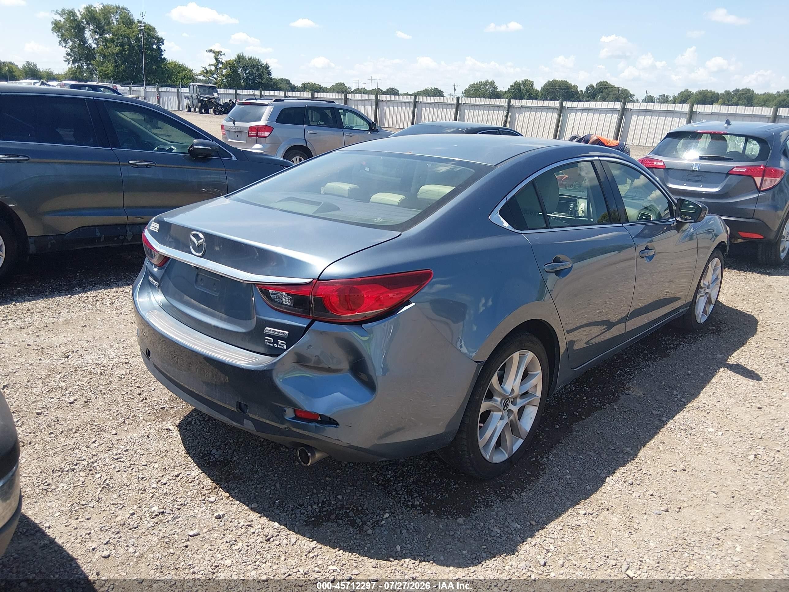 2015 Mazda Mazda6 I Touring Blue vin: JM1GJ1V60F1166147