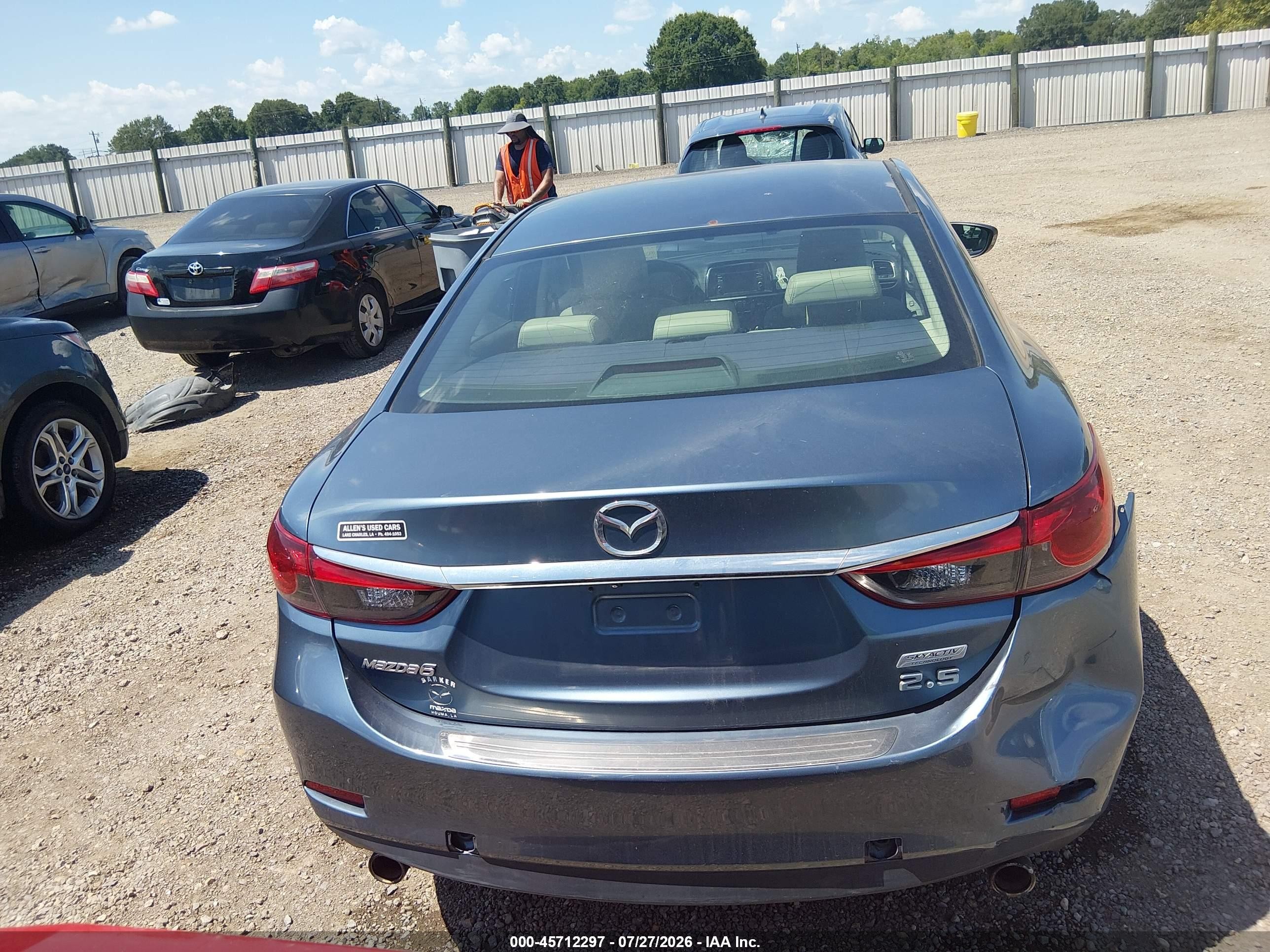 2015 Mazda Mazda6 I Touring Blue vin: JM1GJ1V60F1166147