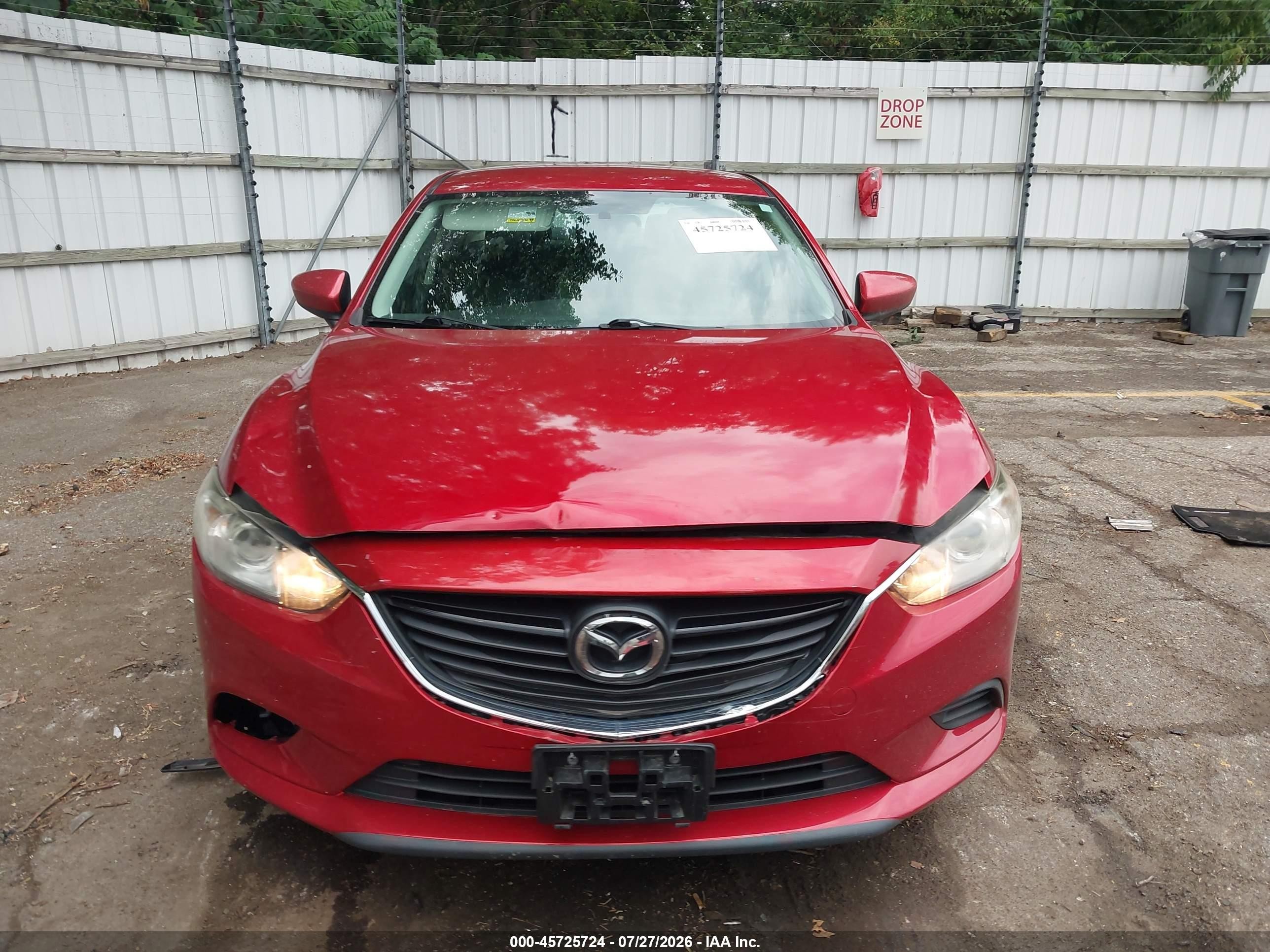 2015 Mazda Mazda6 I Touring Красный vin: JM1GJ1V62F1167221