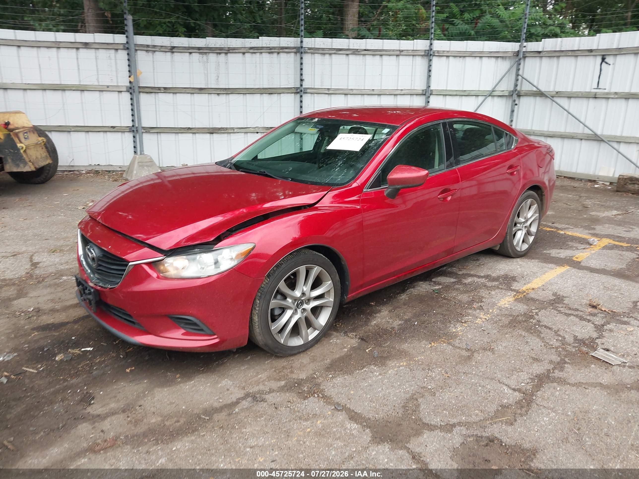 2015 Mazda Mazda6 I Touring Красный vin: JM1GJ1V62F1167221