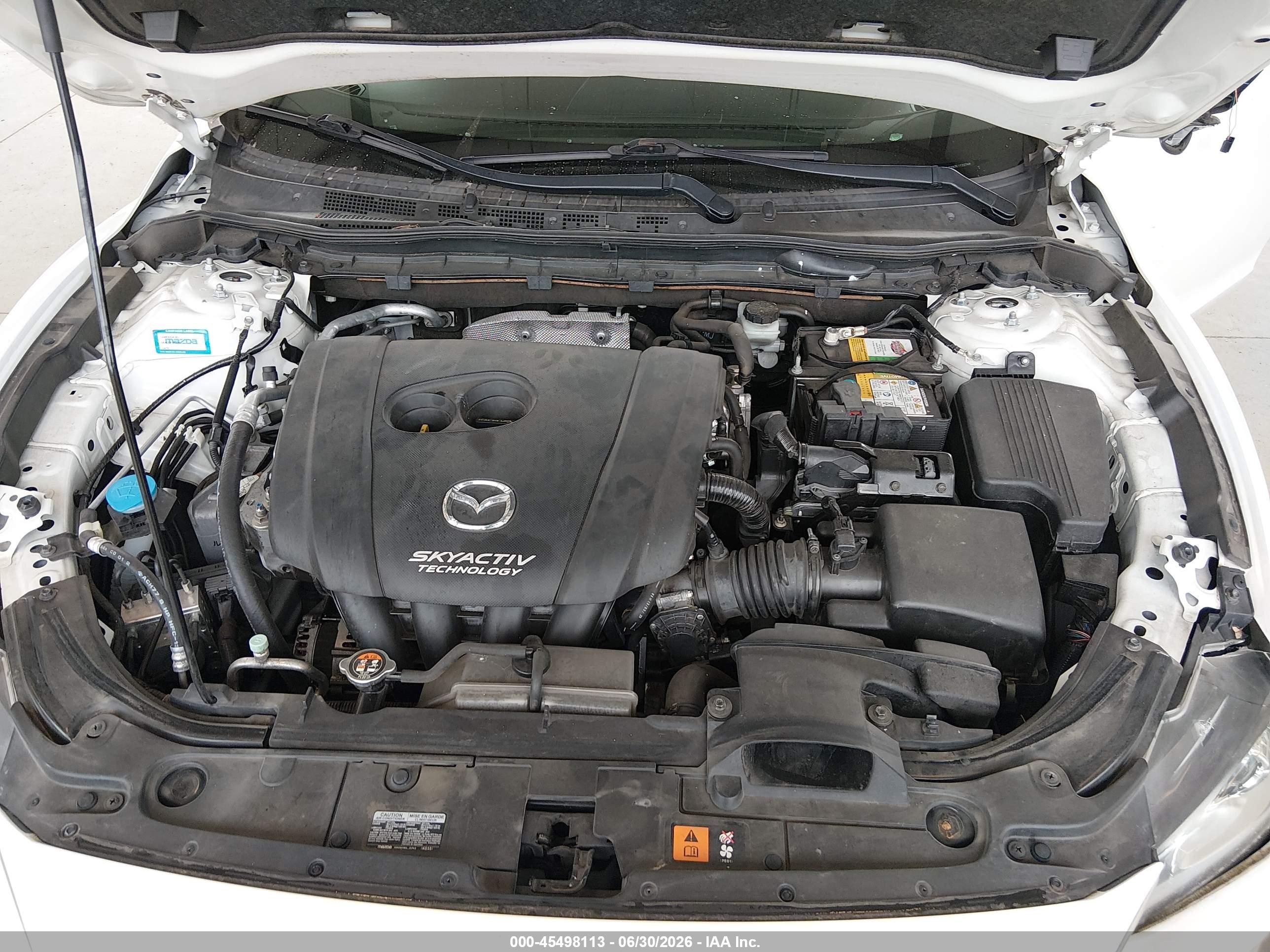 2014 Mazda Mazda6 I Touring White vin: JM1GJ1V63E1122769