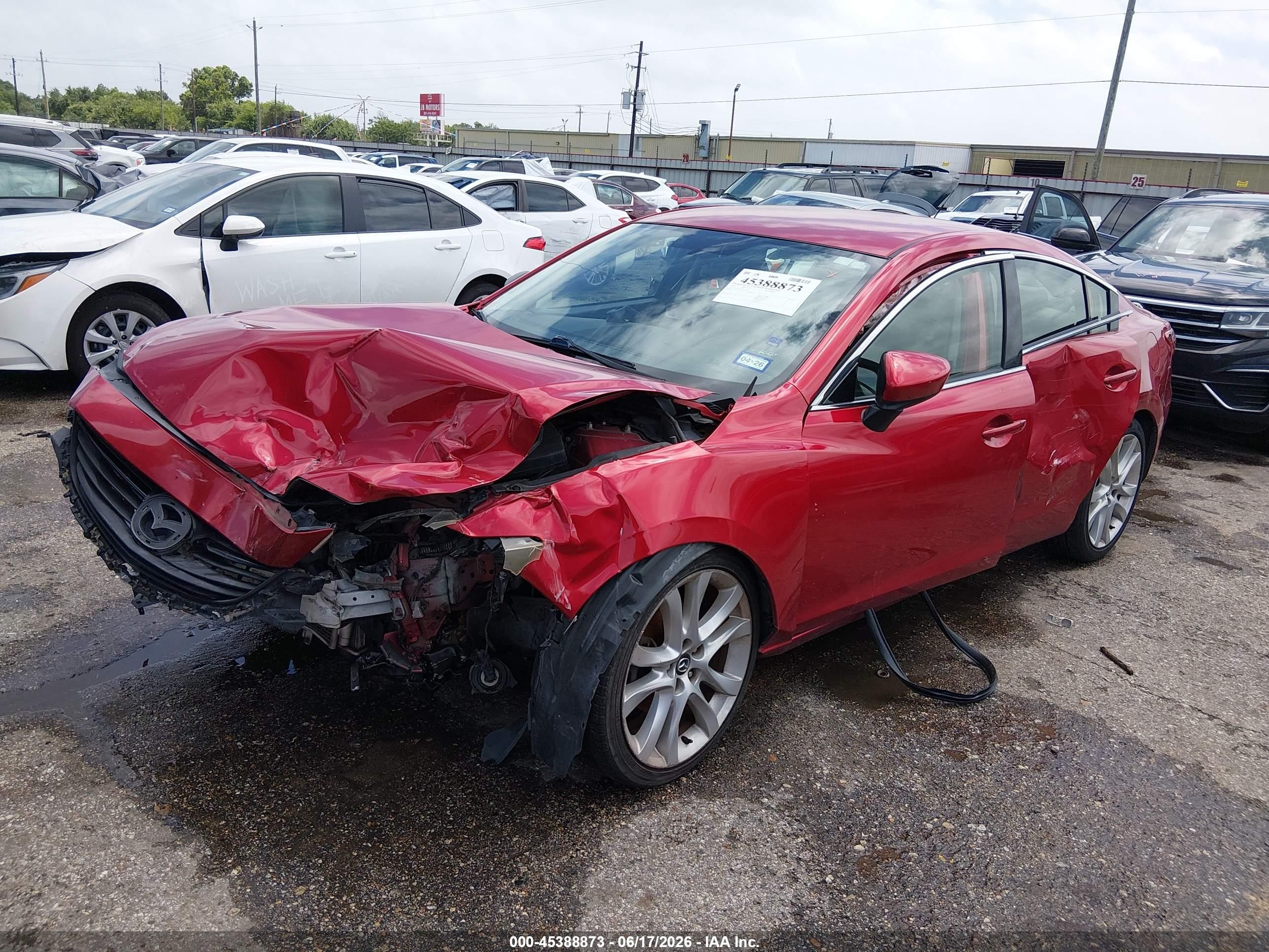 2014 Mazda Mazda6 I Touring Red vin: JM1GJ1V64E1153402