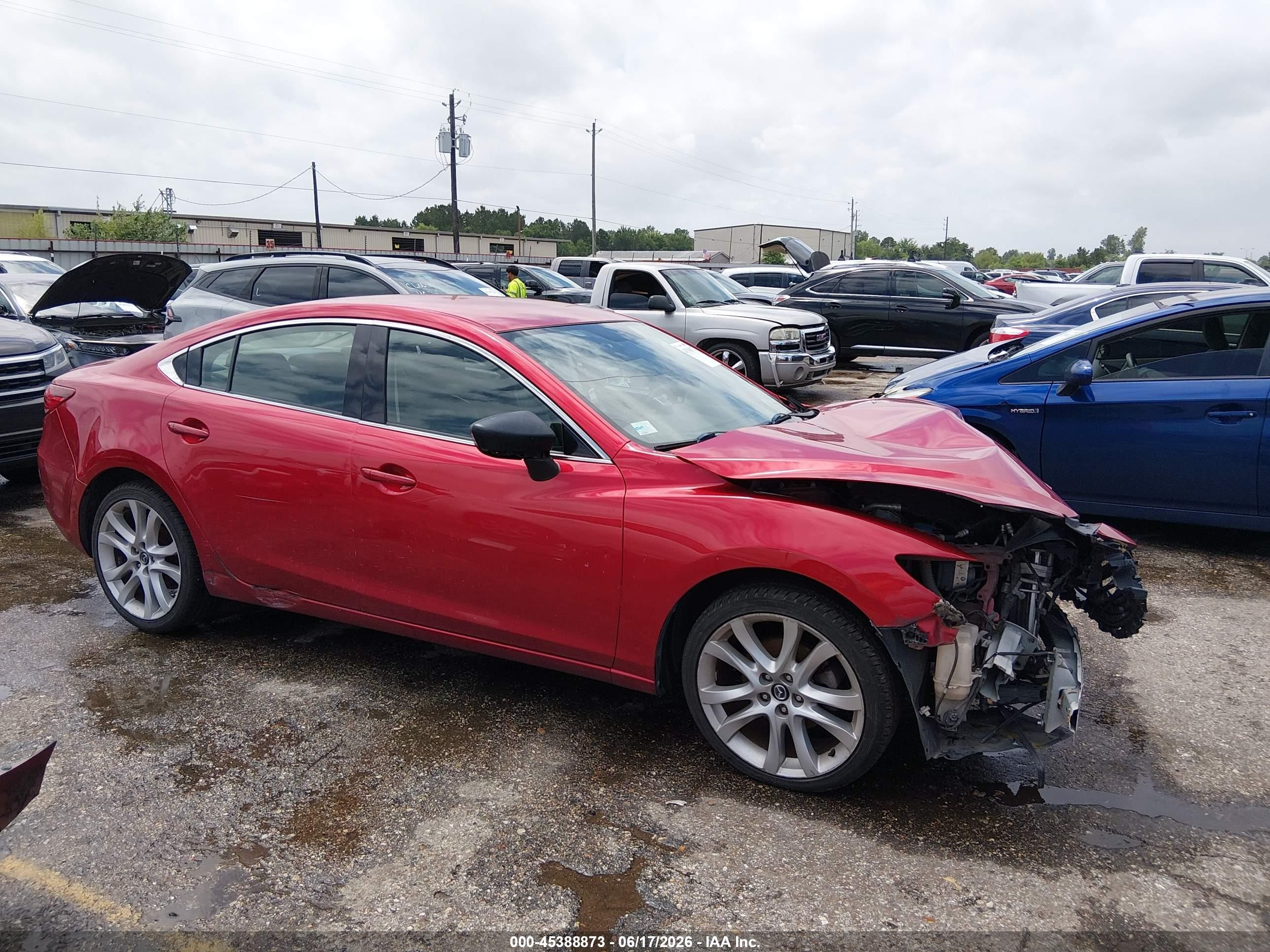 2014 Mazda Mazda6 I Touring Red vin: JM1GJ1V64E1153402