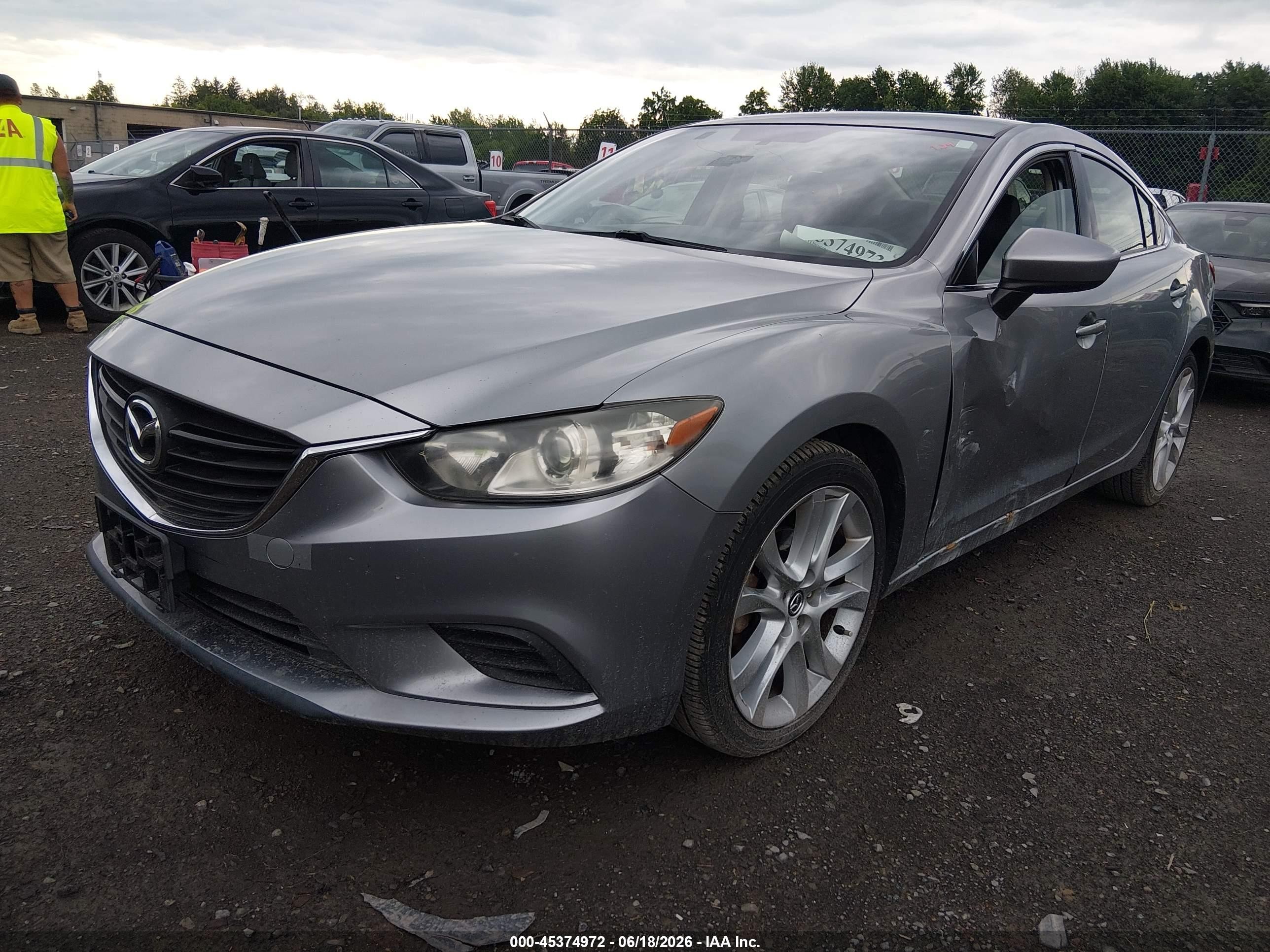 2014 Mazda Mazda6 I Touring Серебряный vin: JM1GJ1V65E1127648