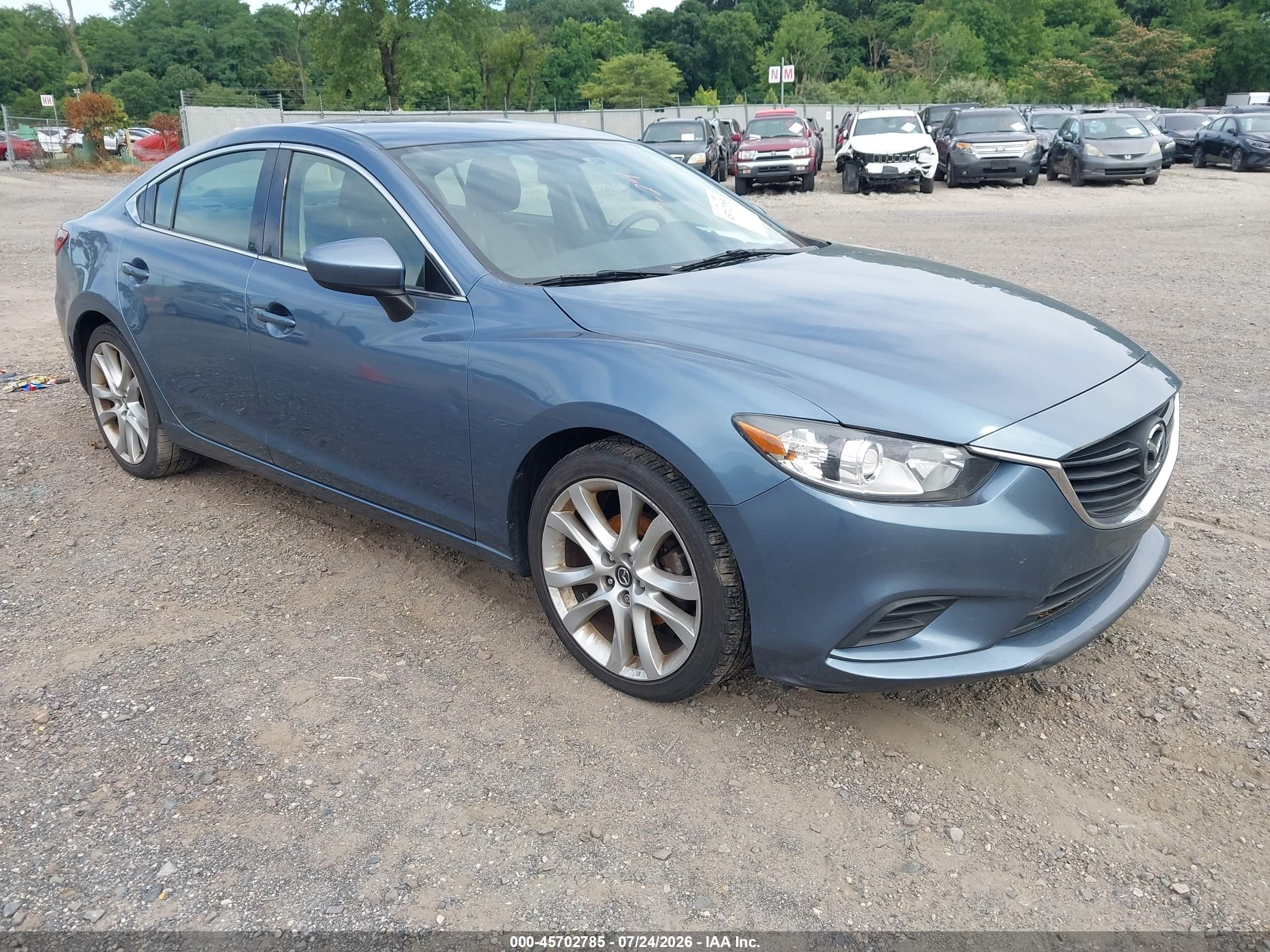 2014 Mazda Mazda6 I Touring Blue vin: JM1GJ1V67E1158111