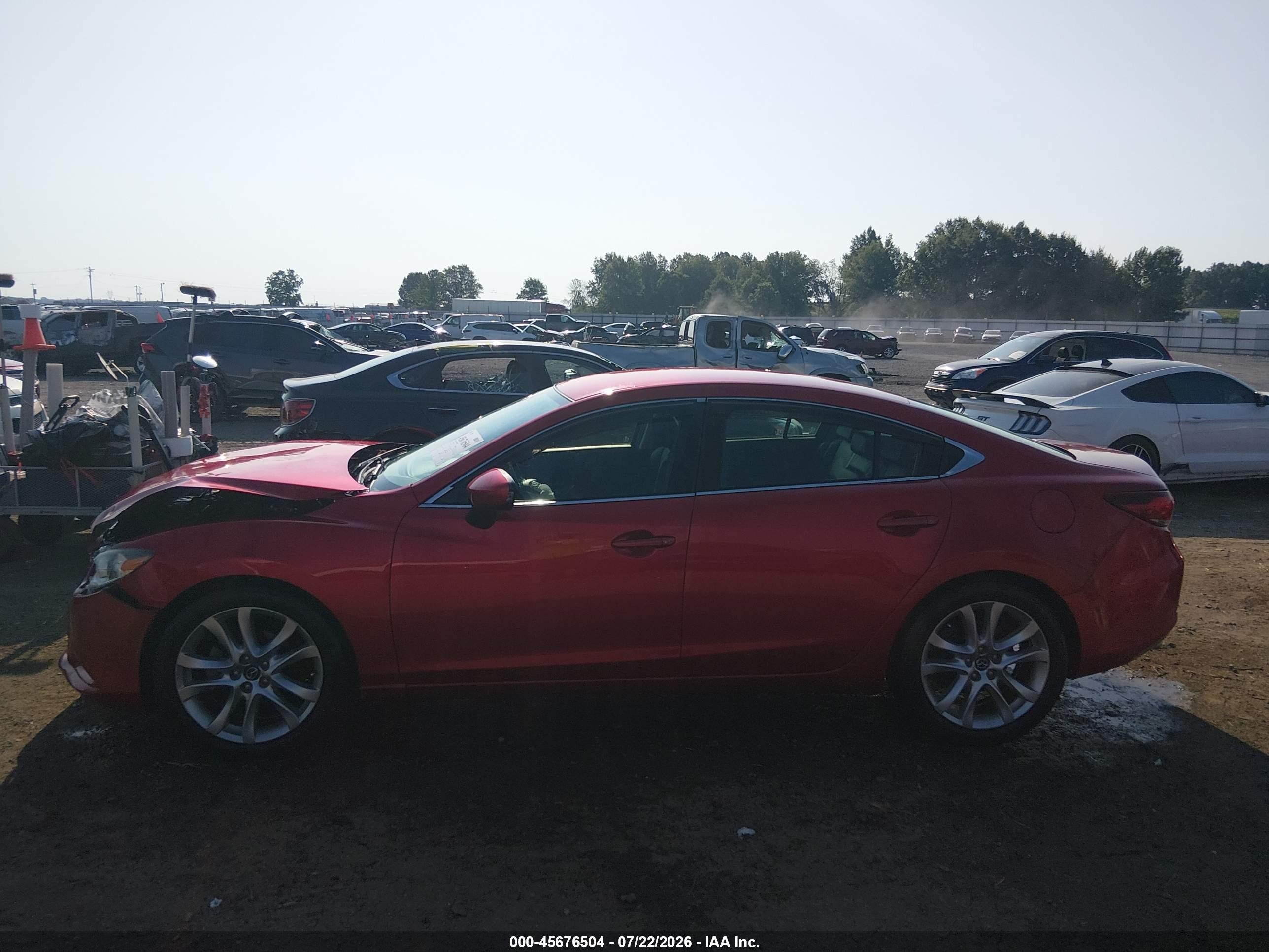 2014 Mazda Mazda6 I Touring Красный vin: JM1GJ1V67E1161493