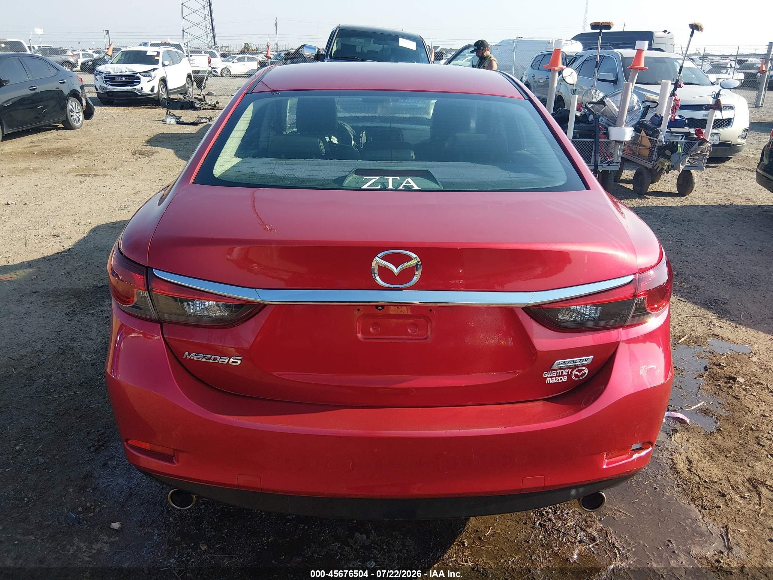 2014 Mazda Mazda6 I Touring Красный vin: JM1GJ1V67E1161493