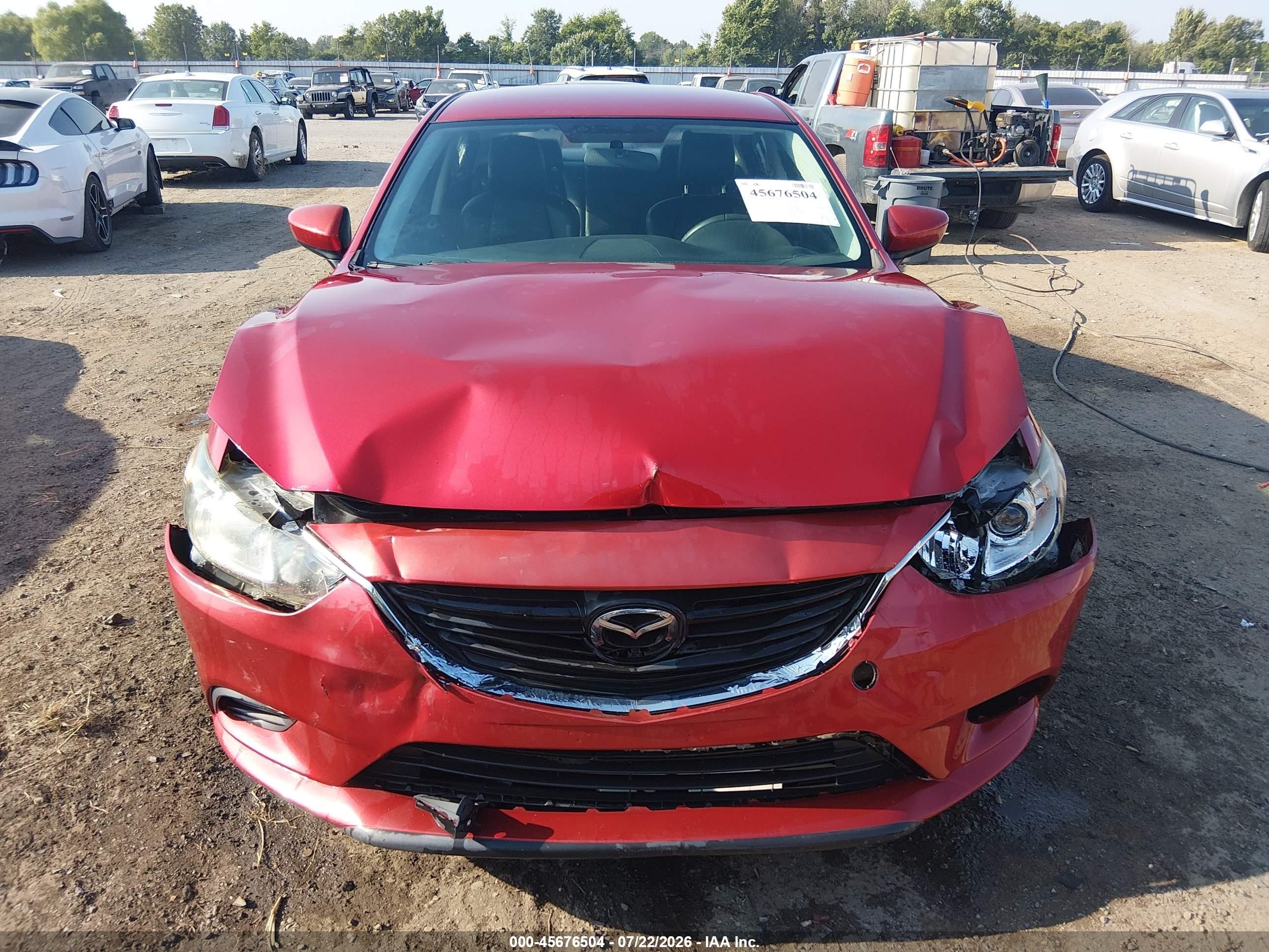 2014 Mazda Mazda6 I Touring Красный vin: JM1GJ1V67E1161493