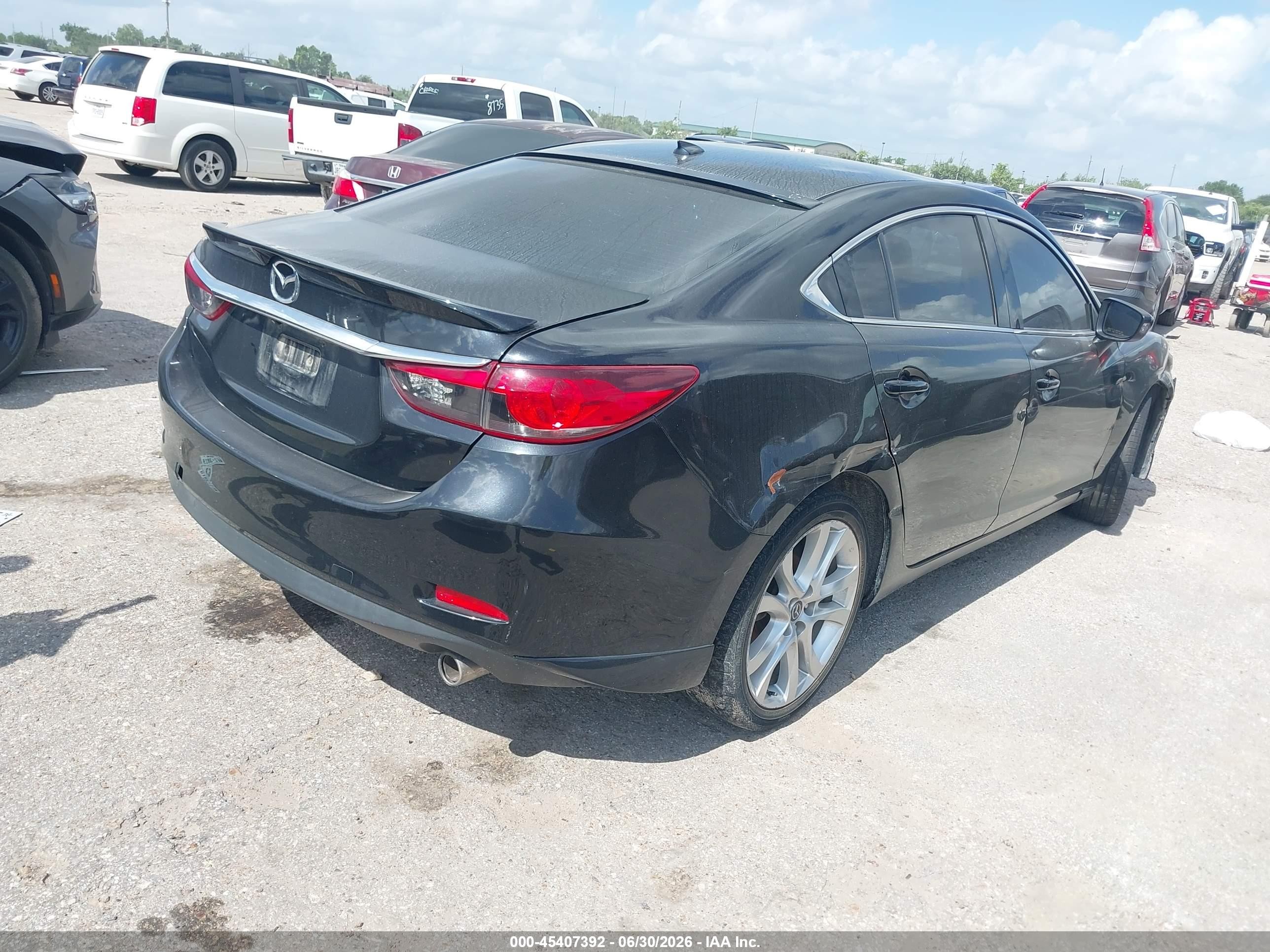 2015 Mazda Mazda6 I Touring Black vin: JM1GJ1V67F1164685