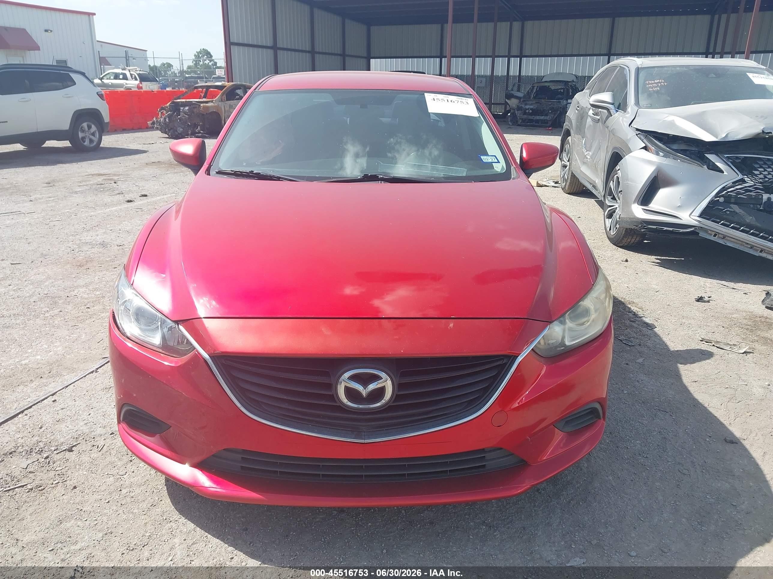 2014 Mazda Mazda6 I Touring Red vin: JM1GJ1V68E1153404
