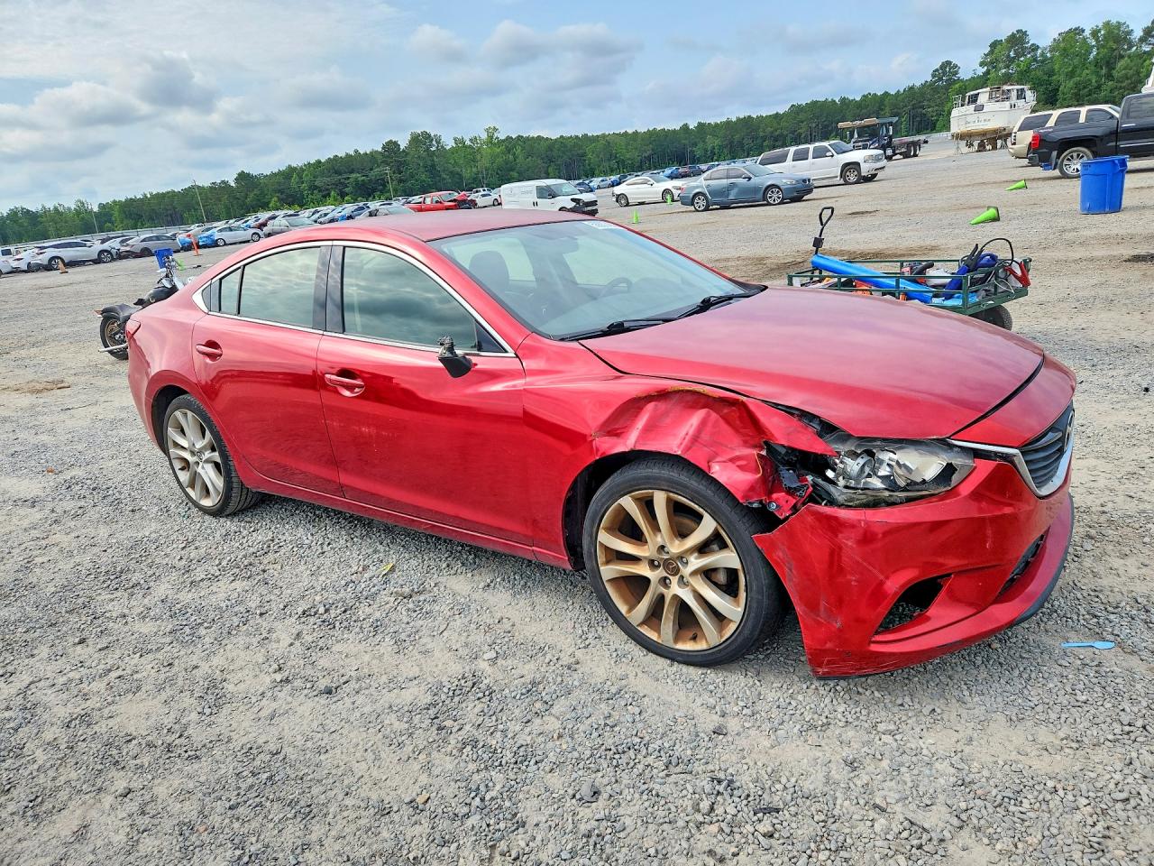 2014 Mazda 6 Touring Burgundy vin: JM1GJ1V69E1141858