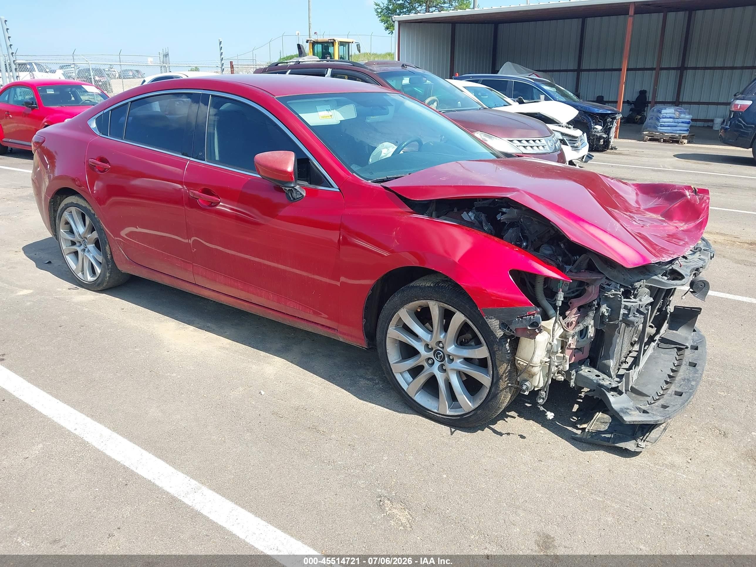 2014 Mazda Mazda6 I Touring Burgundy vin: JM1GJ1V69E1162371