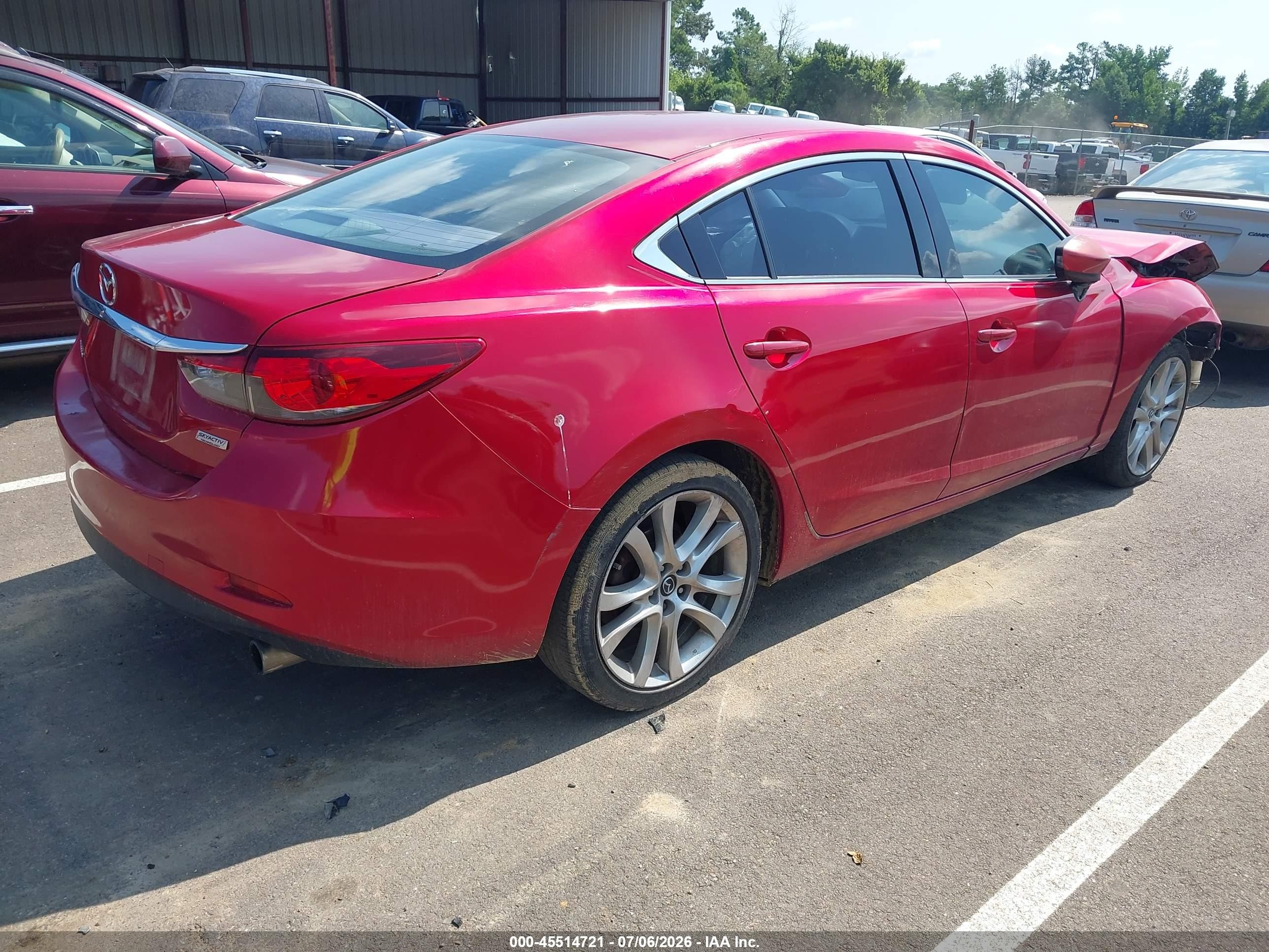 2014 Mazda Mazda6 I Touring Burgundy vin: JM1GJ1V69E1162371