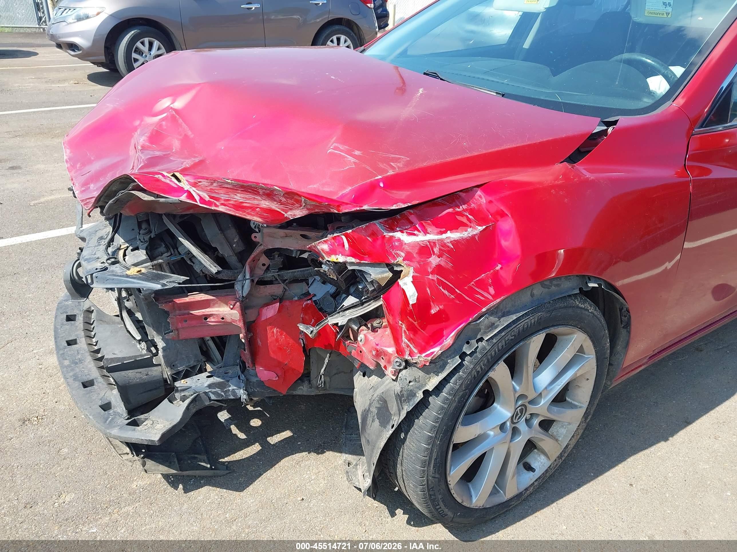 2014 Mazda Mazda6 I Touring Burgundy vin: JM1GJ1V69E1162371