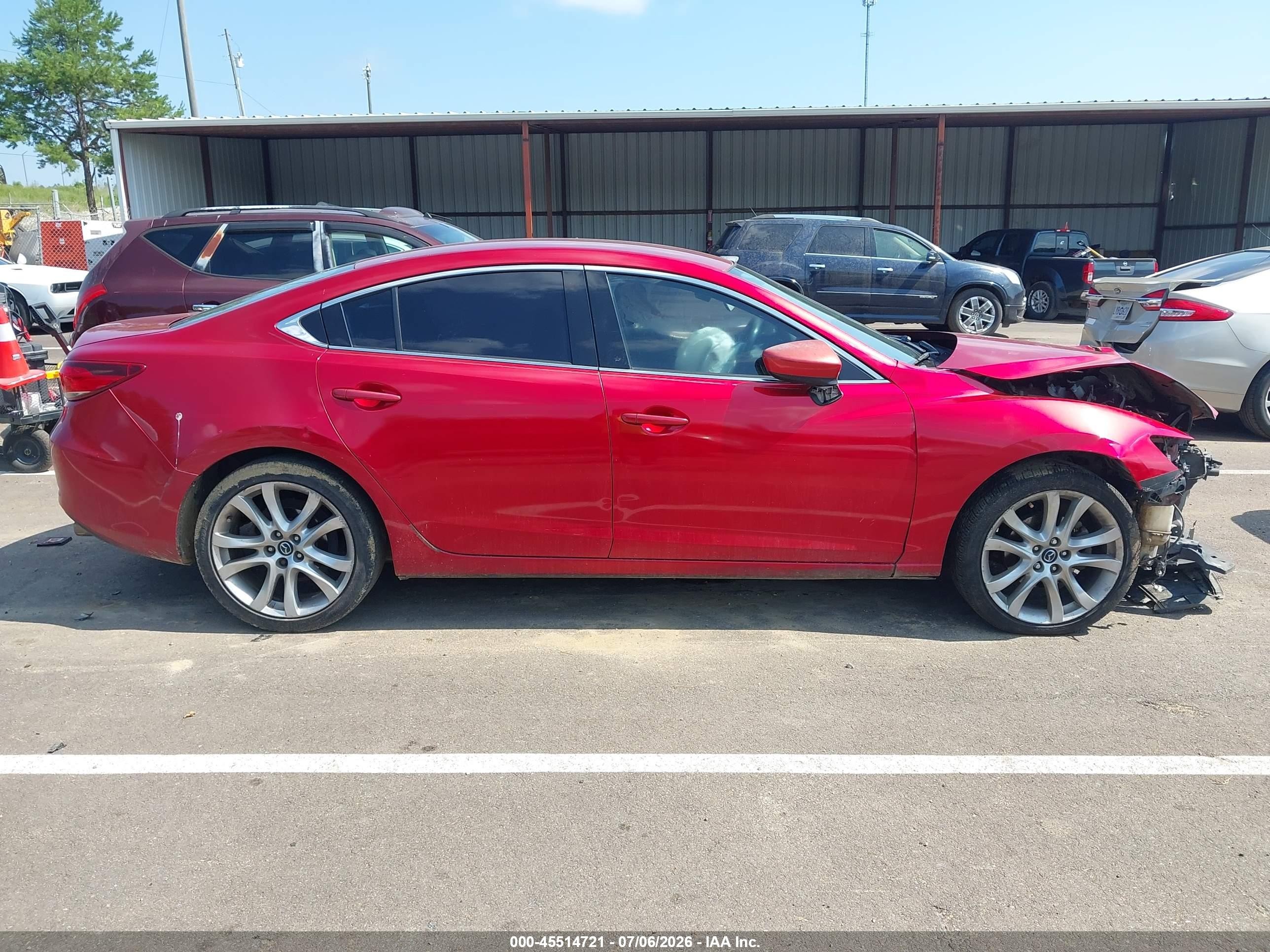 2014 Mazda Mazda6 I Touring Burgundy vin: JM1GJ1V69E1162371