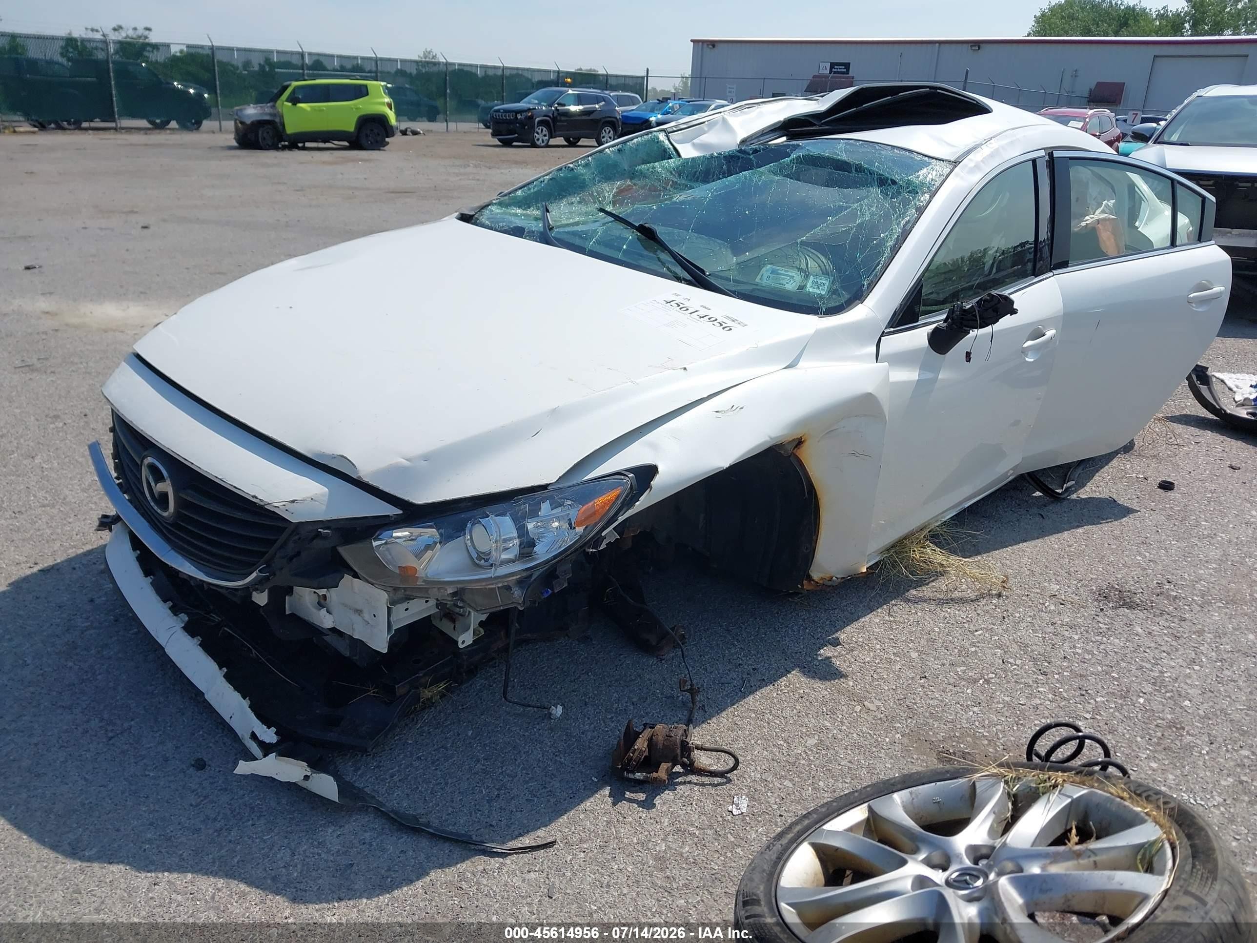 2015 Mazda Mazda6 I Touring Белый vin: JM1GJ1V69F1163036